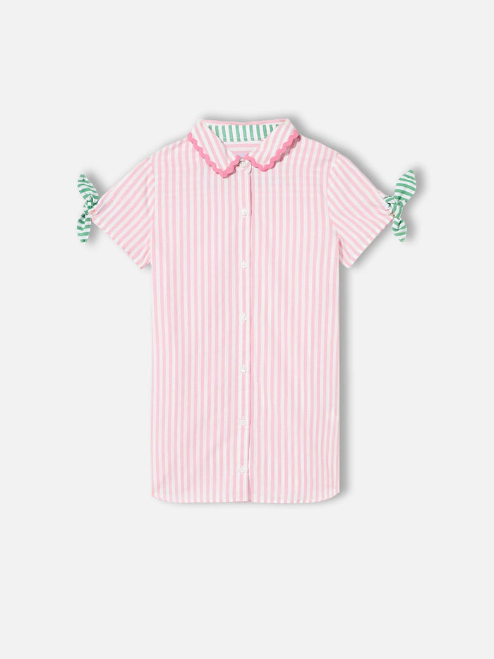 Girl Striped Shirt Dress __single__