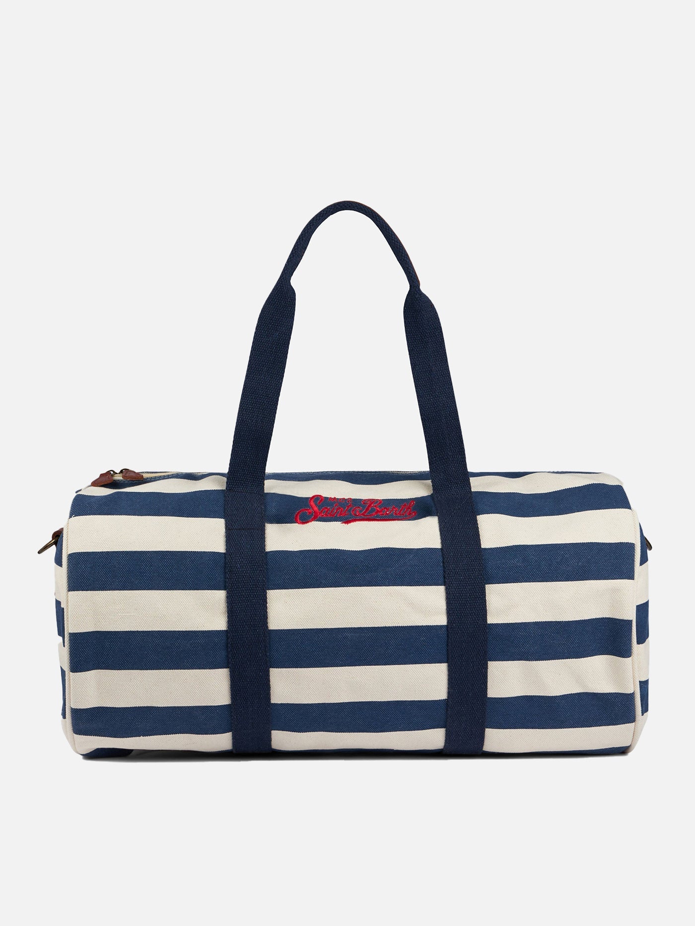 Travel Duffel Bag With Blue Stripes