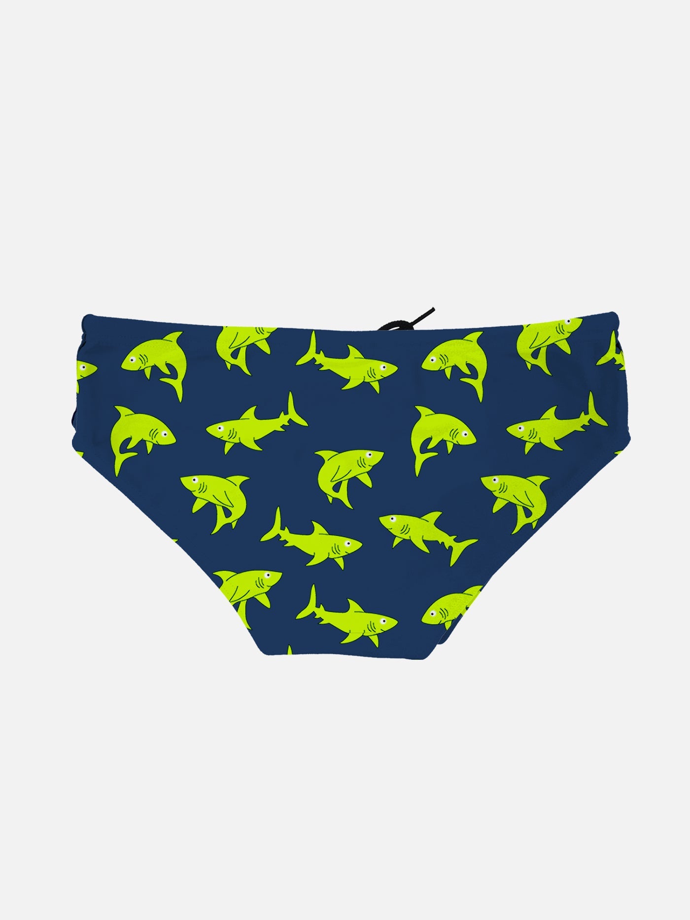 Boy Swim Briefs With Sharks All Over Print Blue Brief / Slip
