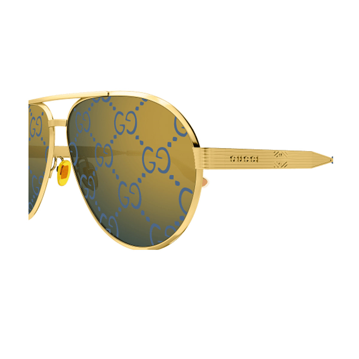 Gucci GG1513S Linea Lettering 005 Oro Metal Occhiali Sole