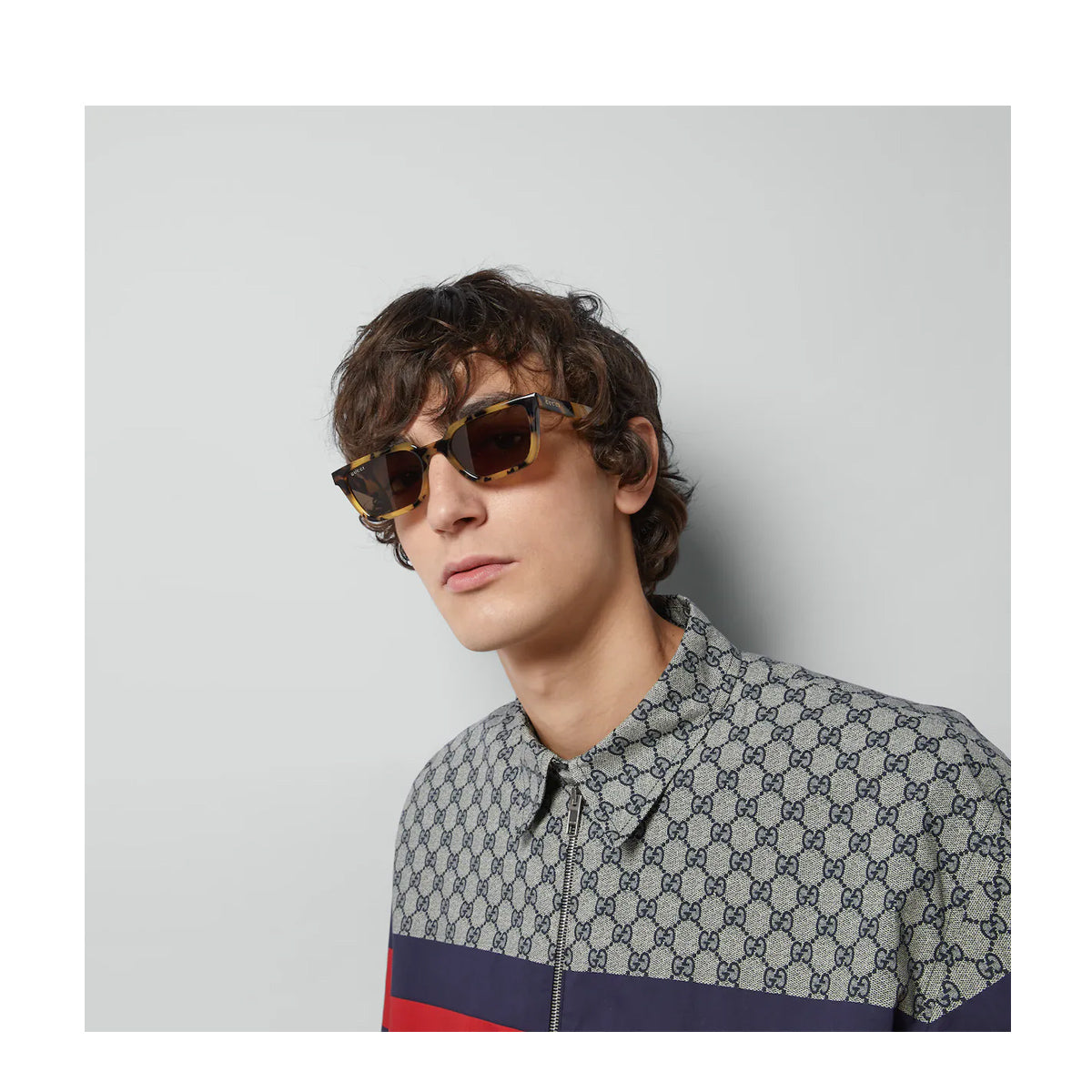 Gucci GG1539S Linea Lettering Giallo Acetate Occhiali Sole