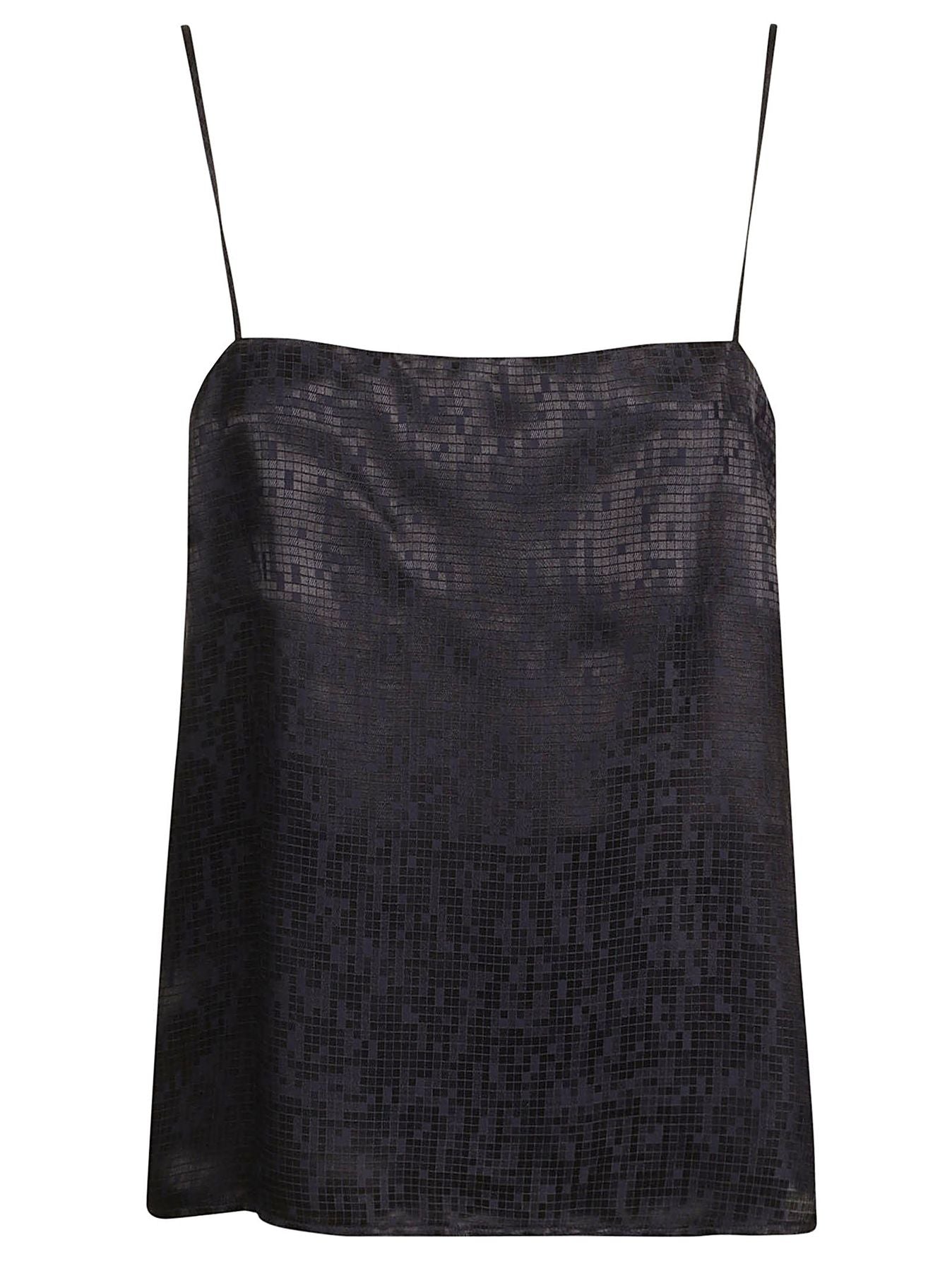 12087_MY TOP Nero Silk Polyester