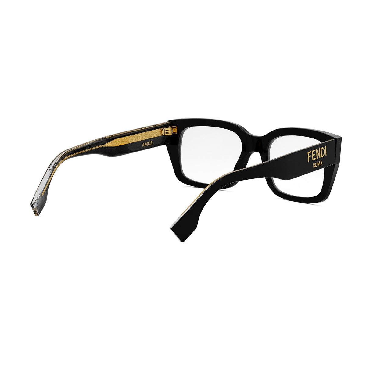 FE50094I Fendi Roma 001 Nero Acetate Occhiali Da Vista