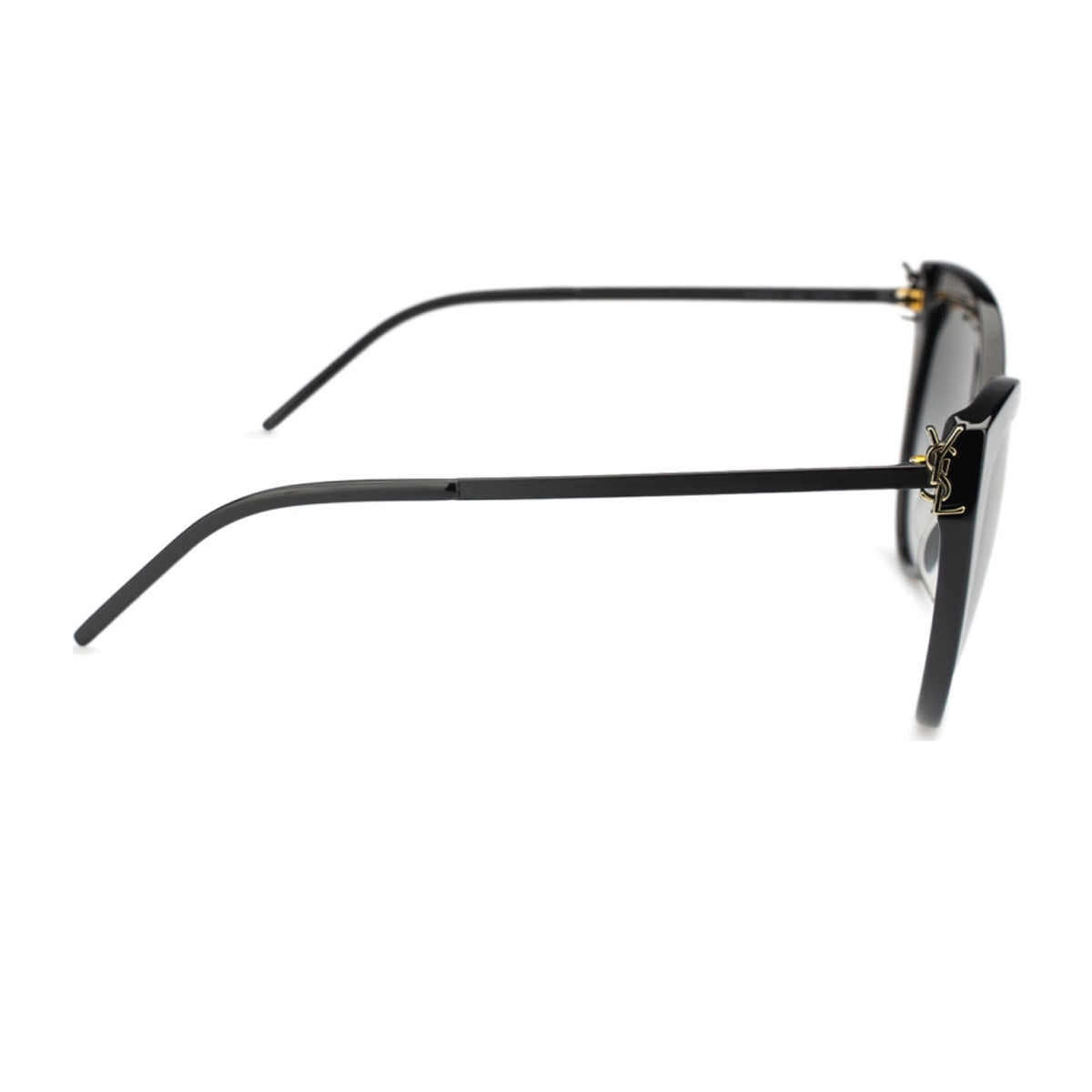 Saint Laurent SL M48S_A Linea Monogram 002 Black Smoke Nero Acetate Occhiali Da Sole