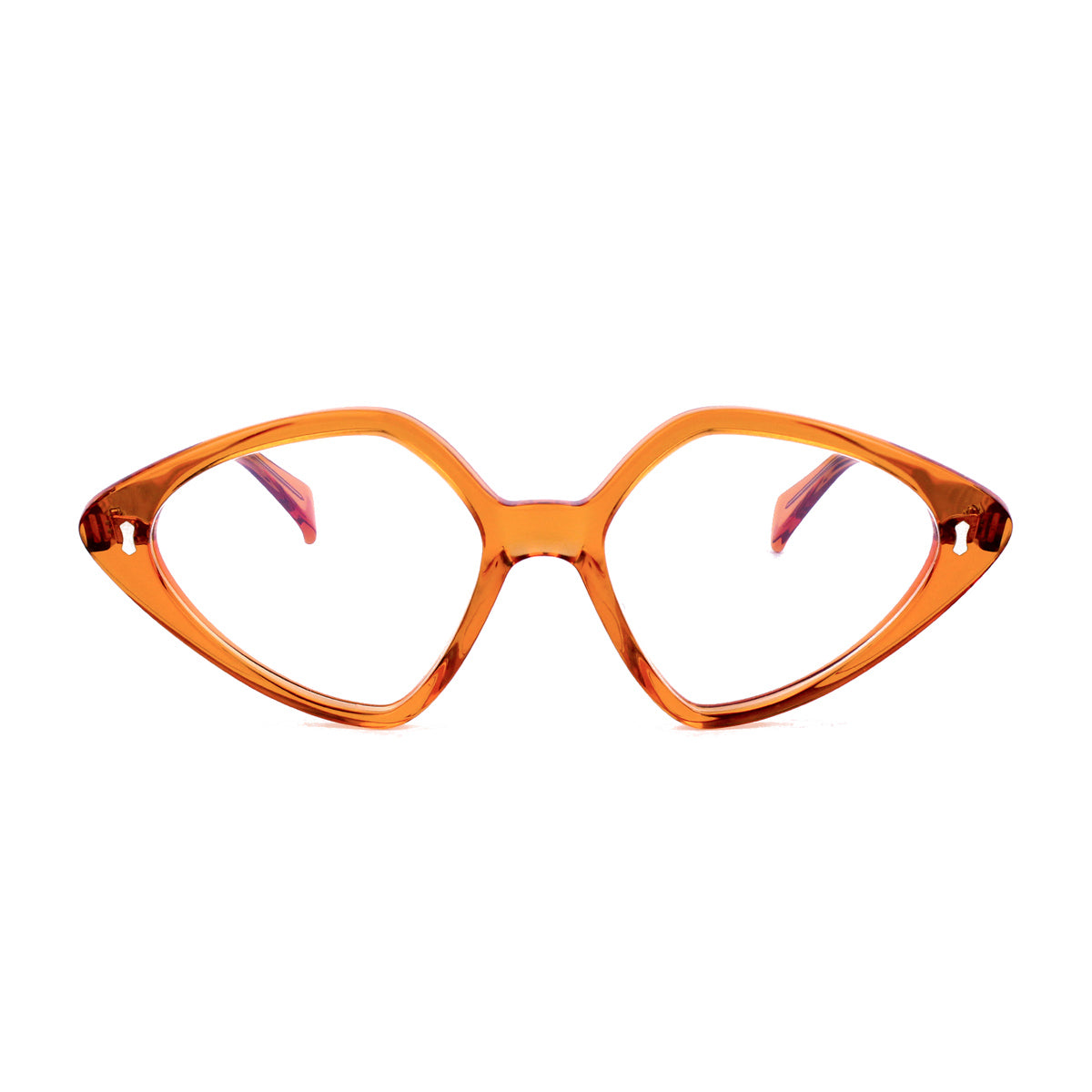 Dandys Ginkgo A5 Arancio Trasparente Arancione Acetate Occhiali Da Vista