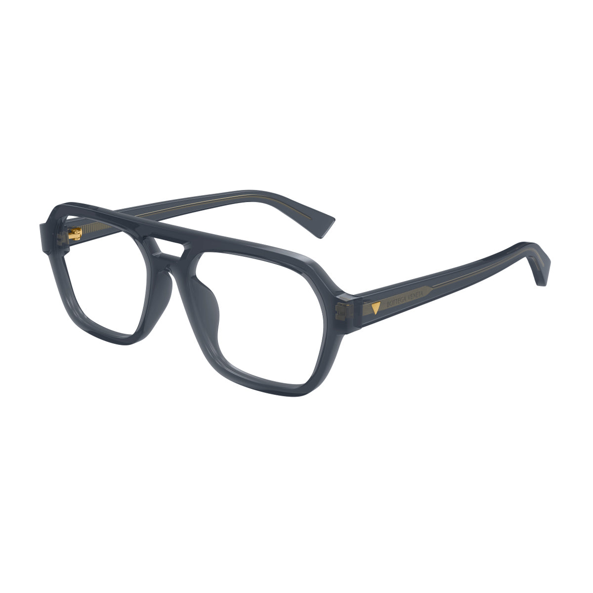 Bottega Veneta BV1336OA Linea New Classic 003 Grey Transparent Grigio Recycled Acetate Occhiali Da Vista