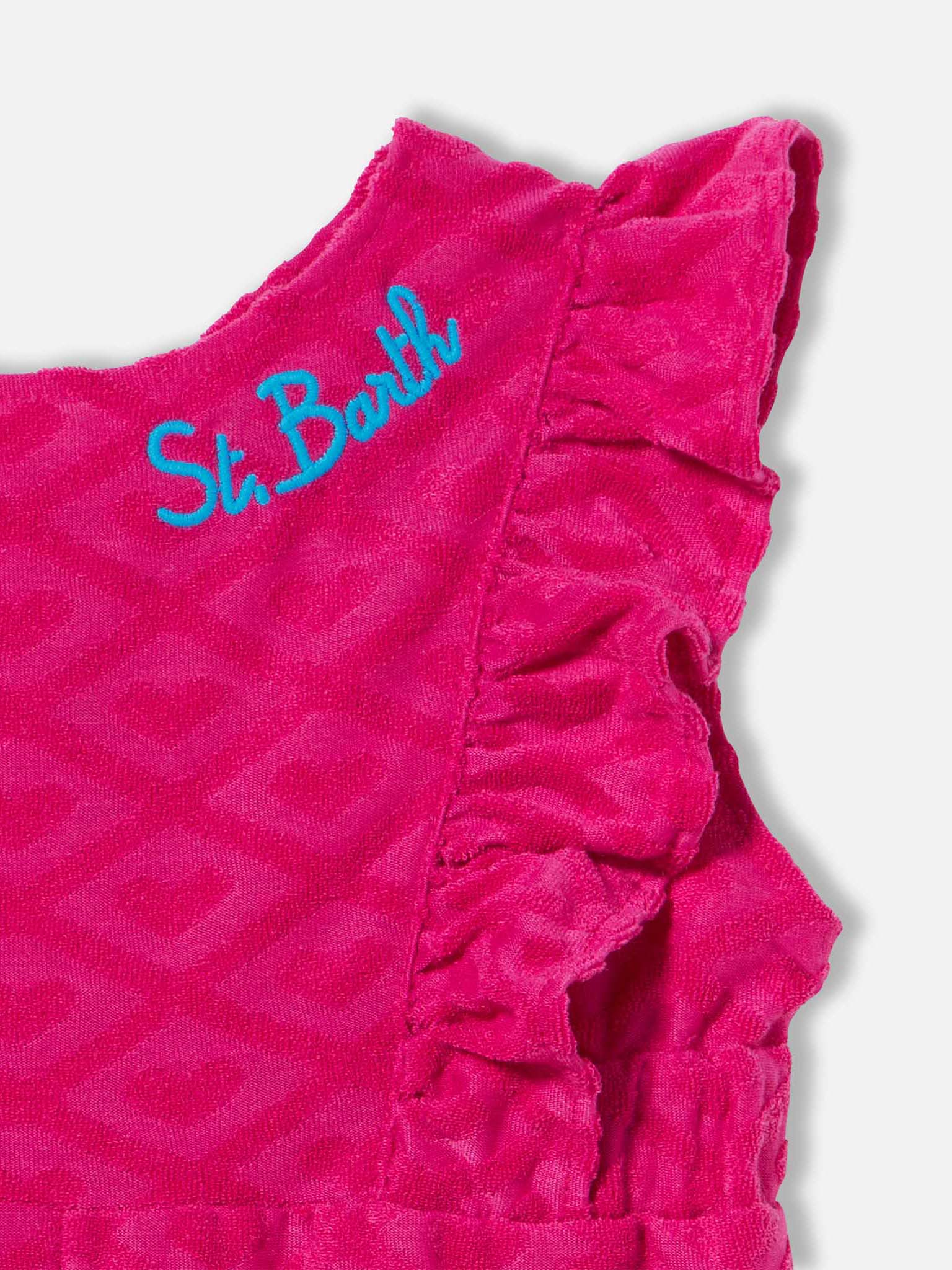 Baby Girl Romper Suit With Embossed Hearts __single__ Beach Robe