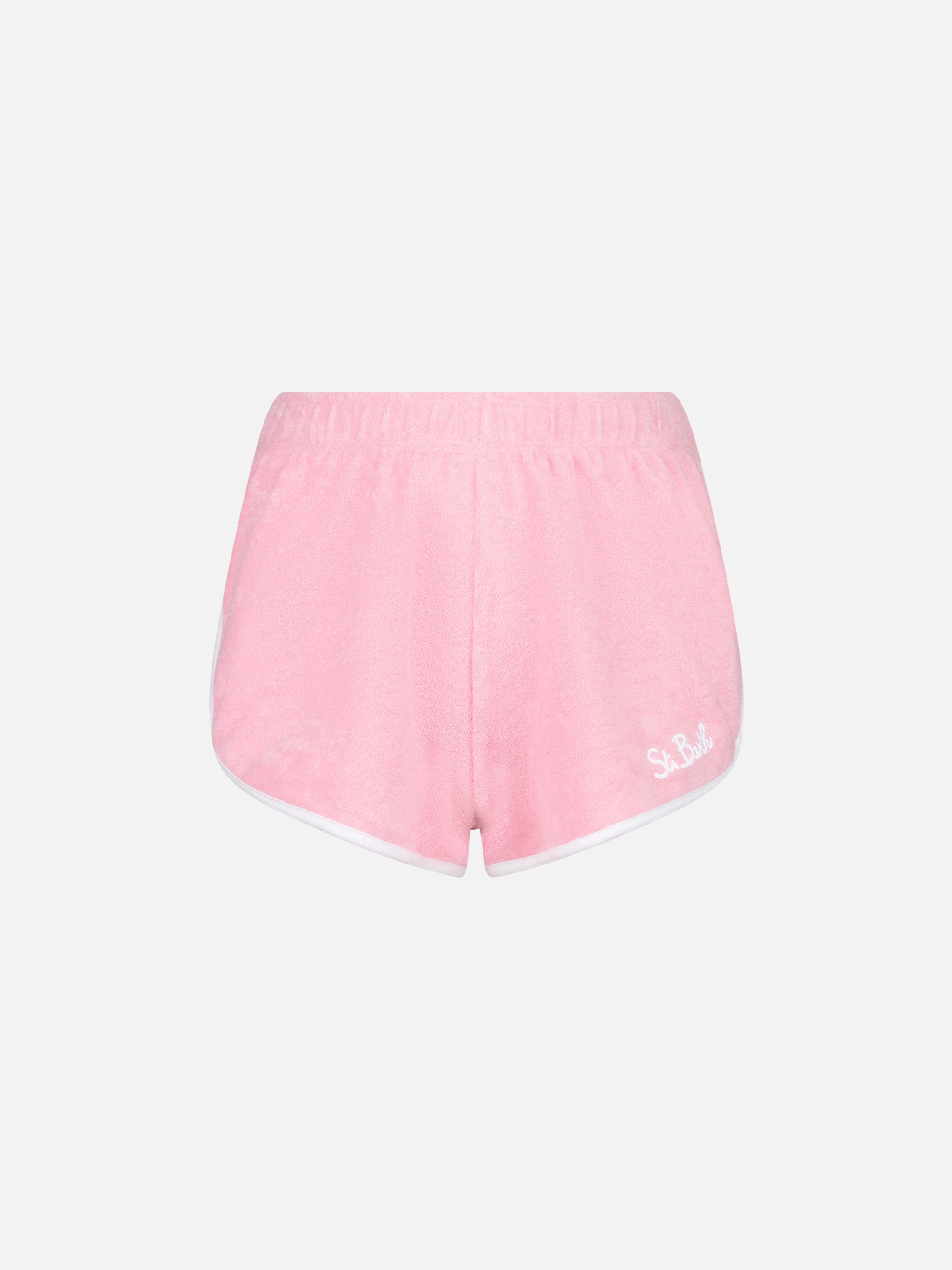 Francine Pink Terry Shorts With Piping | Special Edition Pant