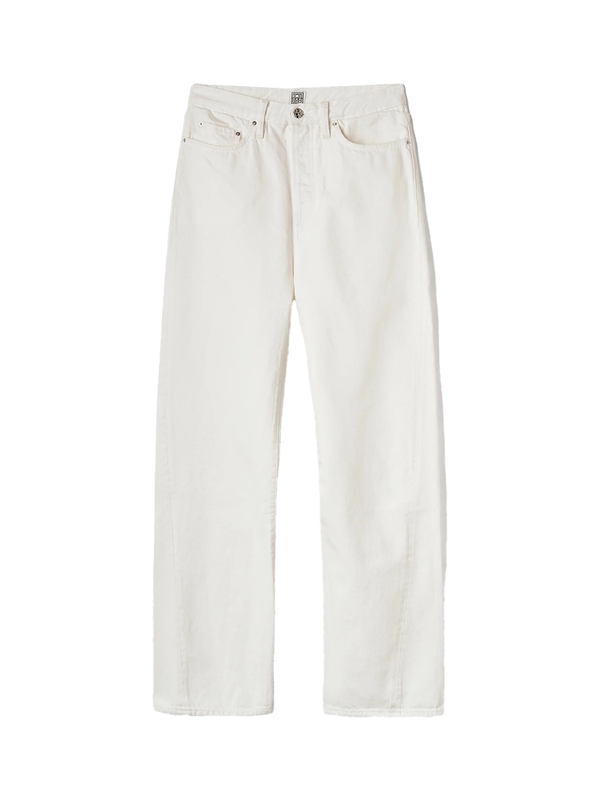 Toteme Twisted Seam Denim Full Length White Women >> Rtw Trousers Joggers