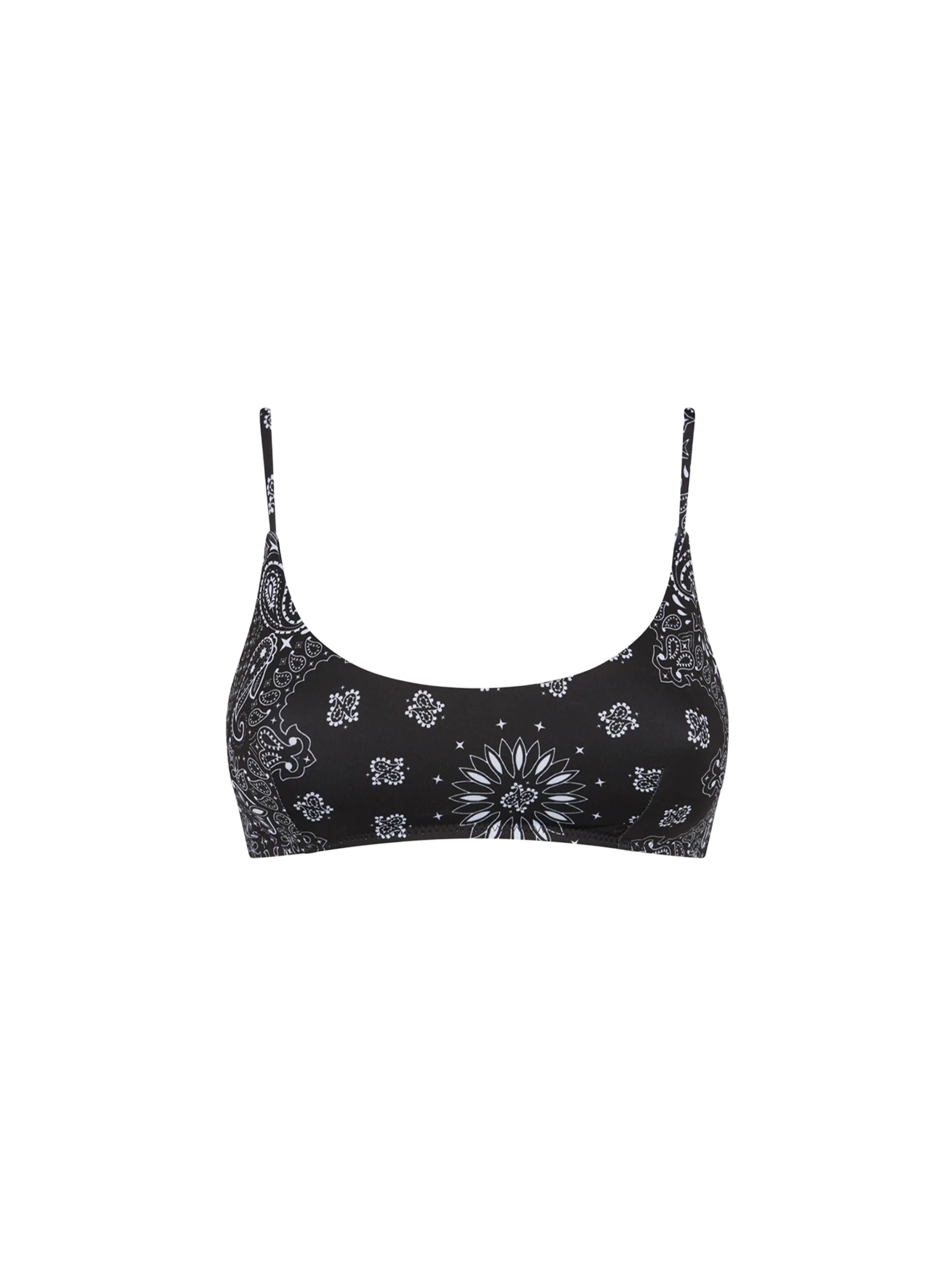 Judy Black Bandanna Bralette Bikini Top
