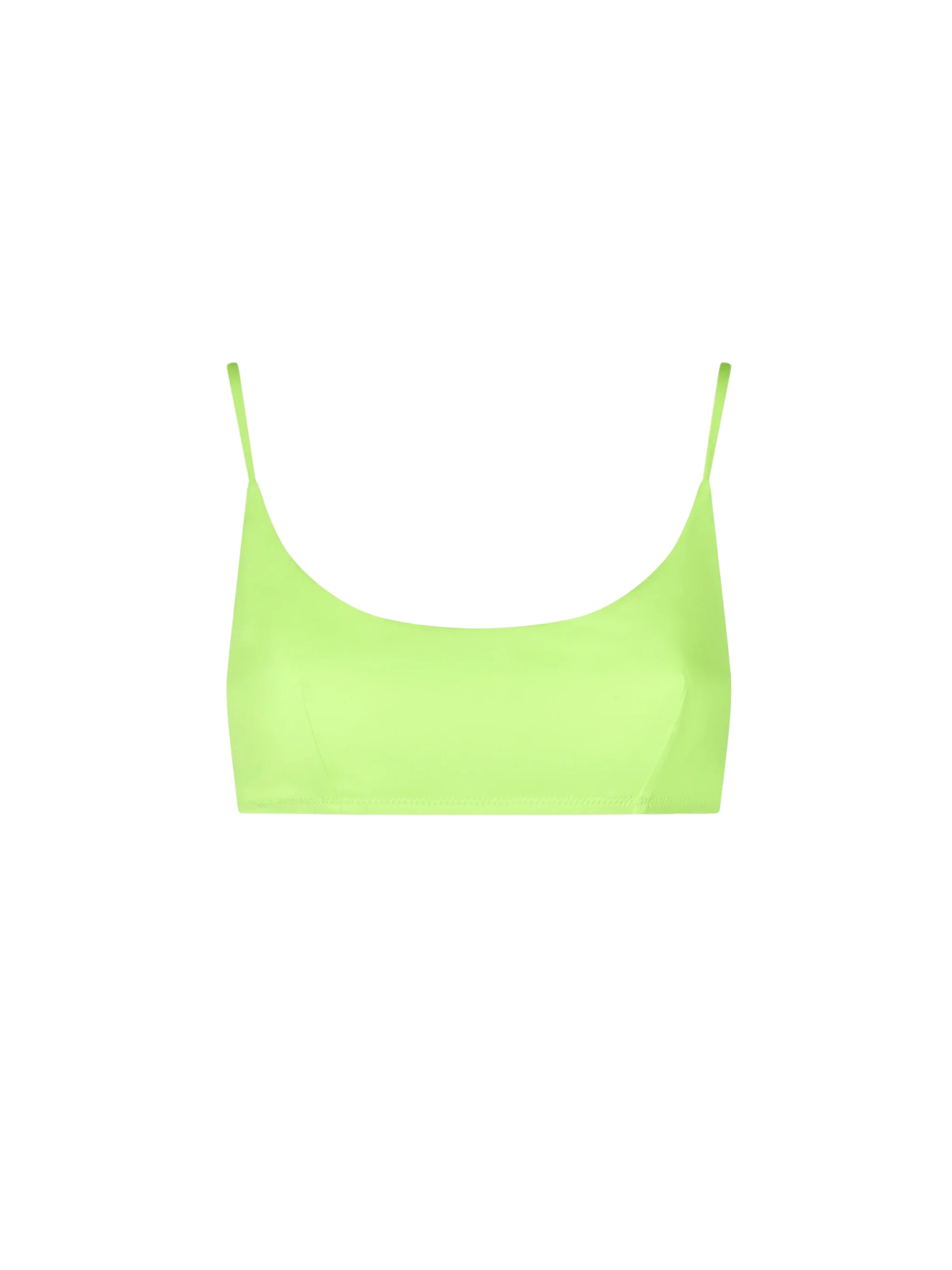 Fluo Yellow Judy Solid Bralette Bikini Top