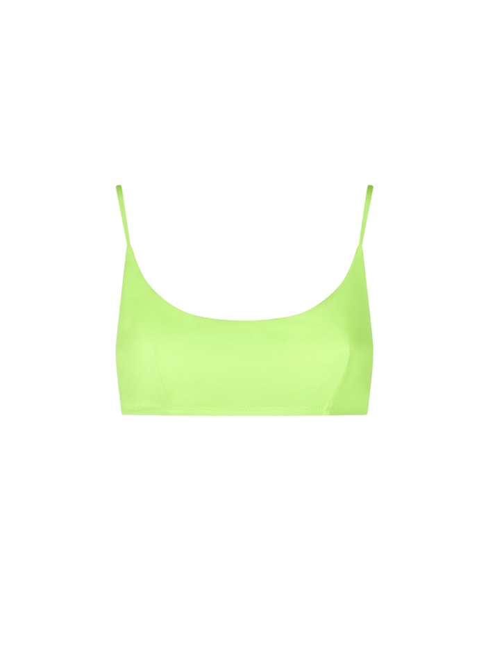 Fluo Yellow Judy Solid Bralette Bikini Top