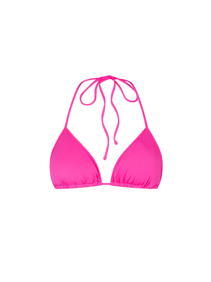 Leah Fuchsia Triangle Bikini Top Pink