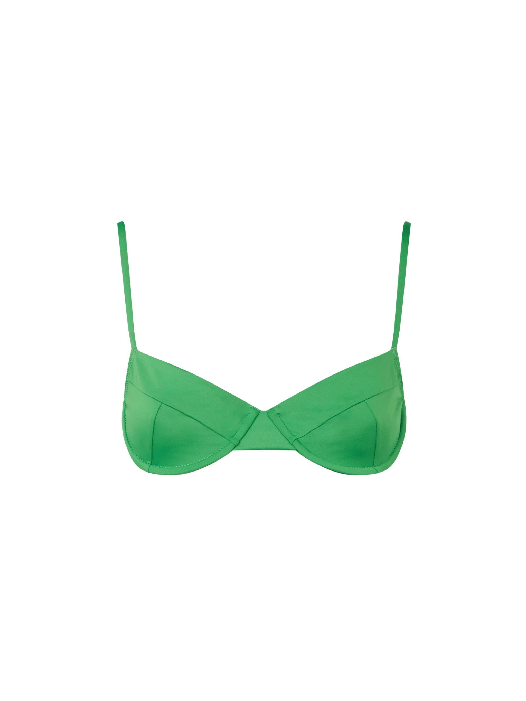 Bea Green Solid Underwired Bralette Bikini Top