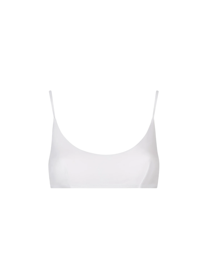 White Judy Bralette Bikini Top