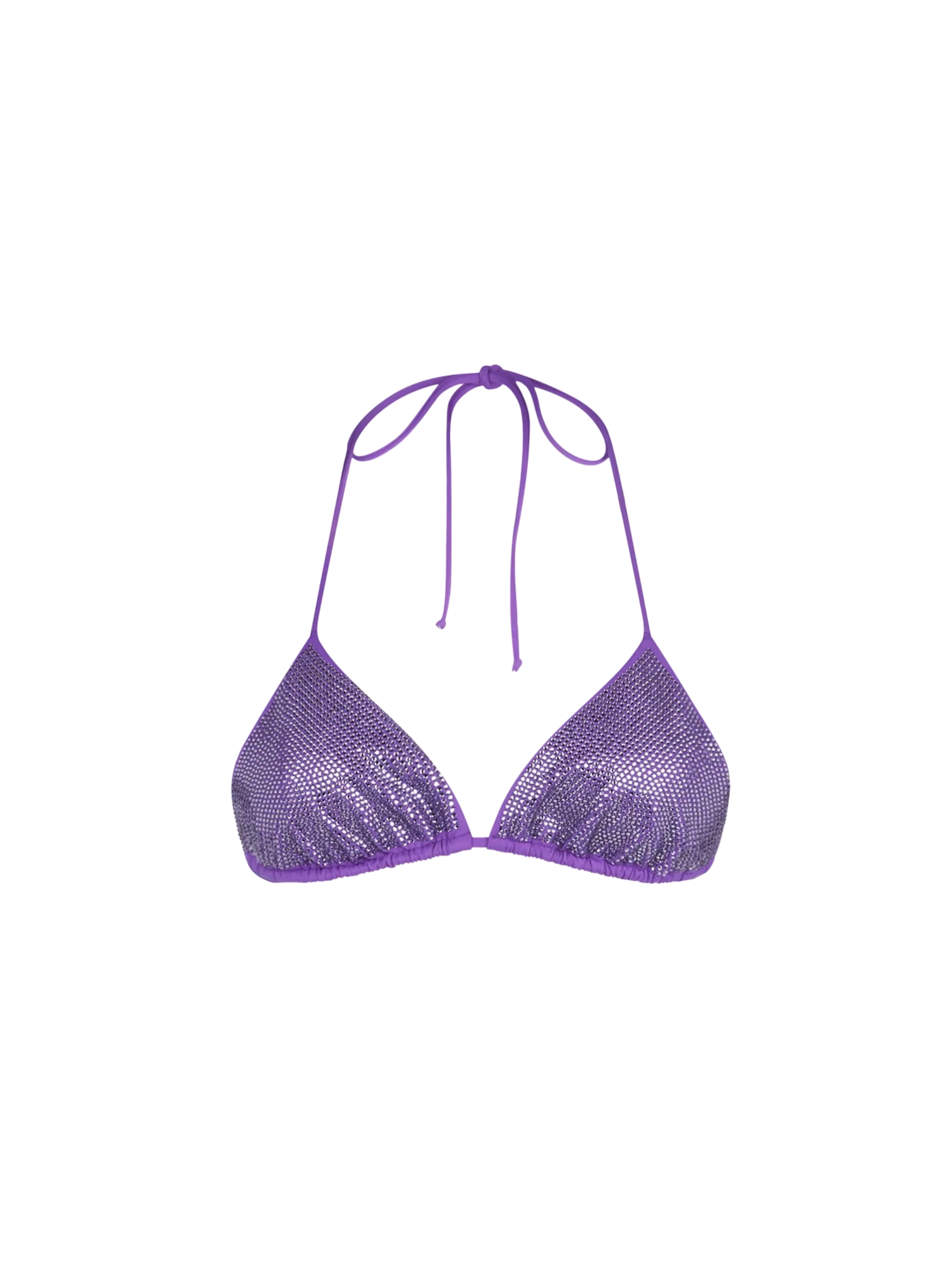 Annabelle Purple Rhinestone Triangle Bikini Top Pink