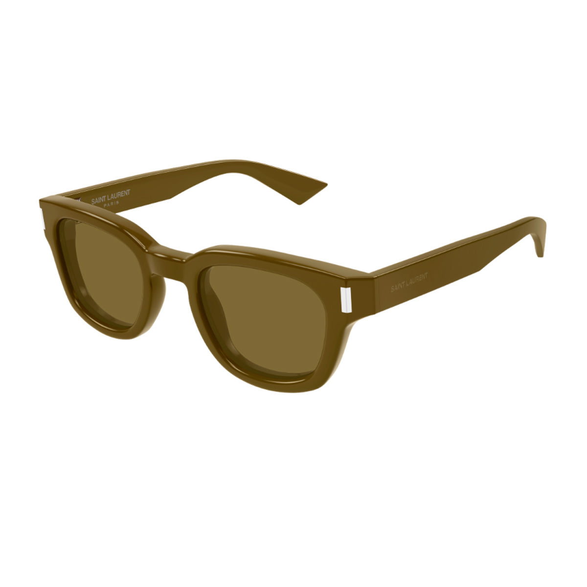 Saint Laurent SL 838 Linea Corner Angle 007 Brown Marrone Recycled Acetate Occhiali Da Sole