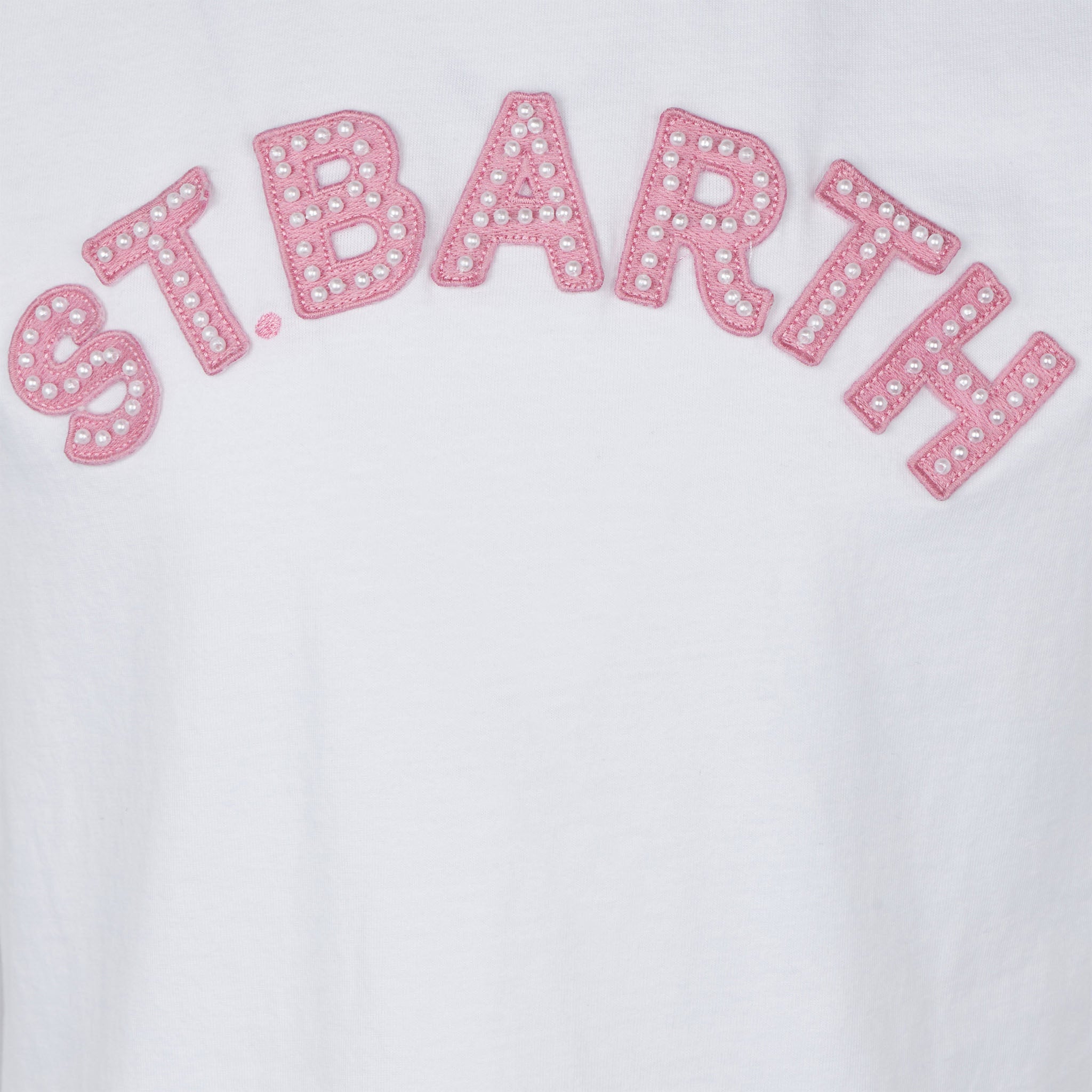 Girl T-Shirt With St. Barth Patches White
