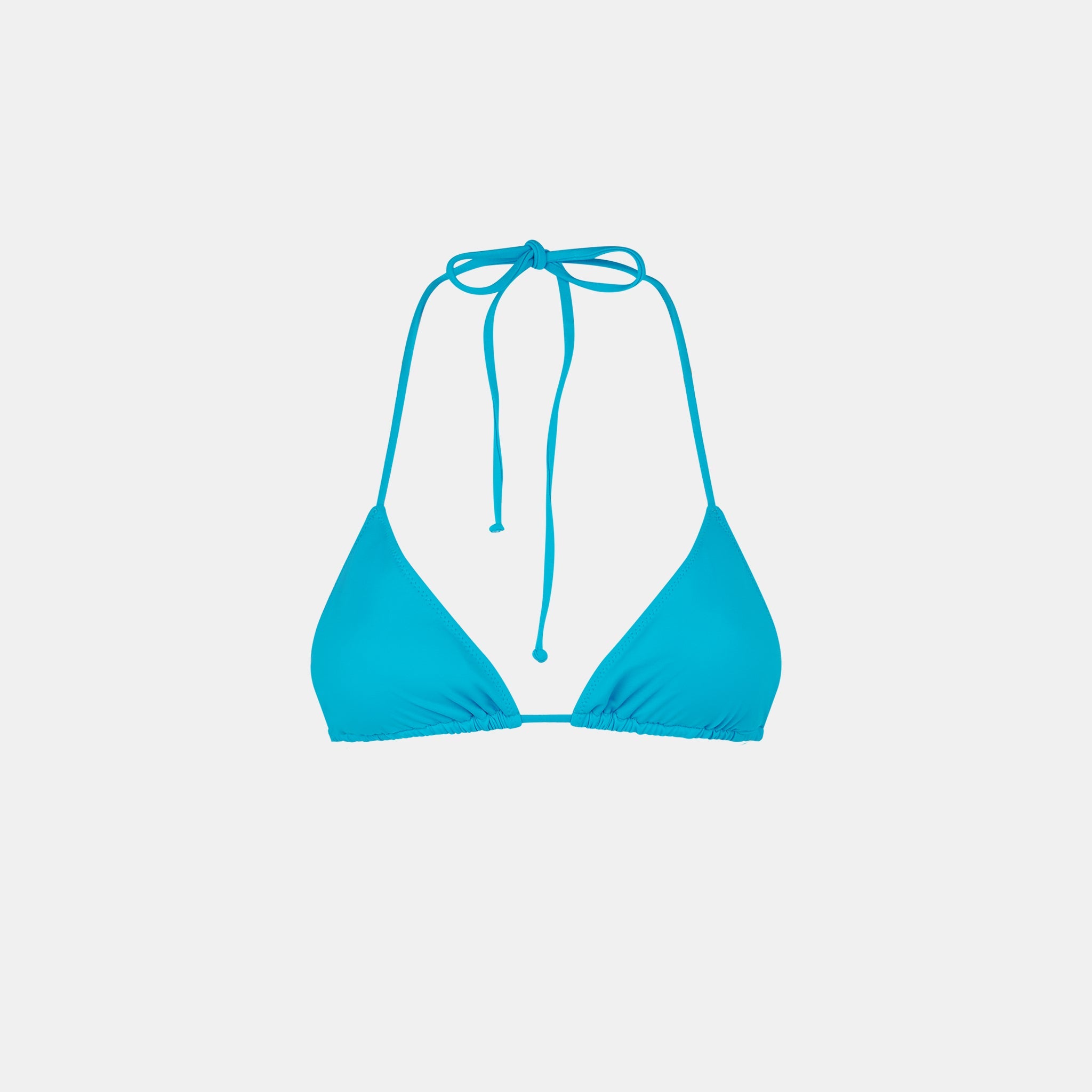 Leah Turquoise Triangle Bikini Top Blue
