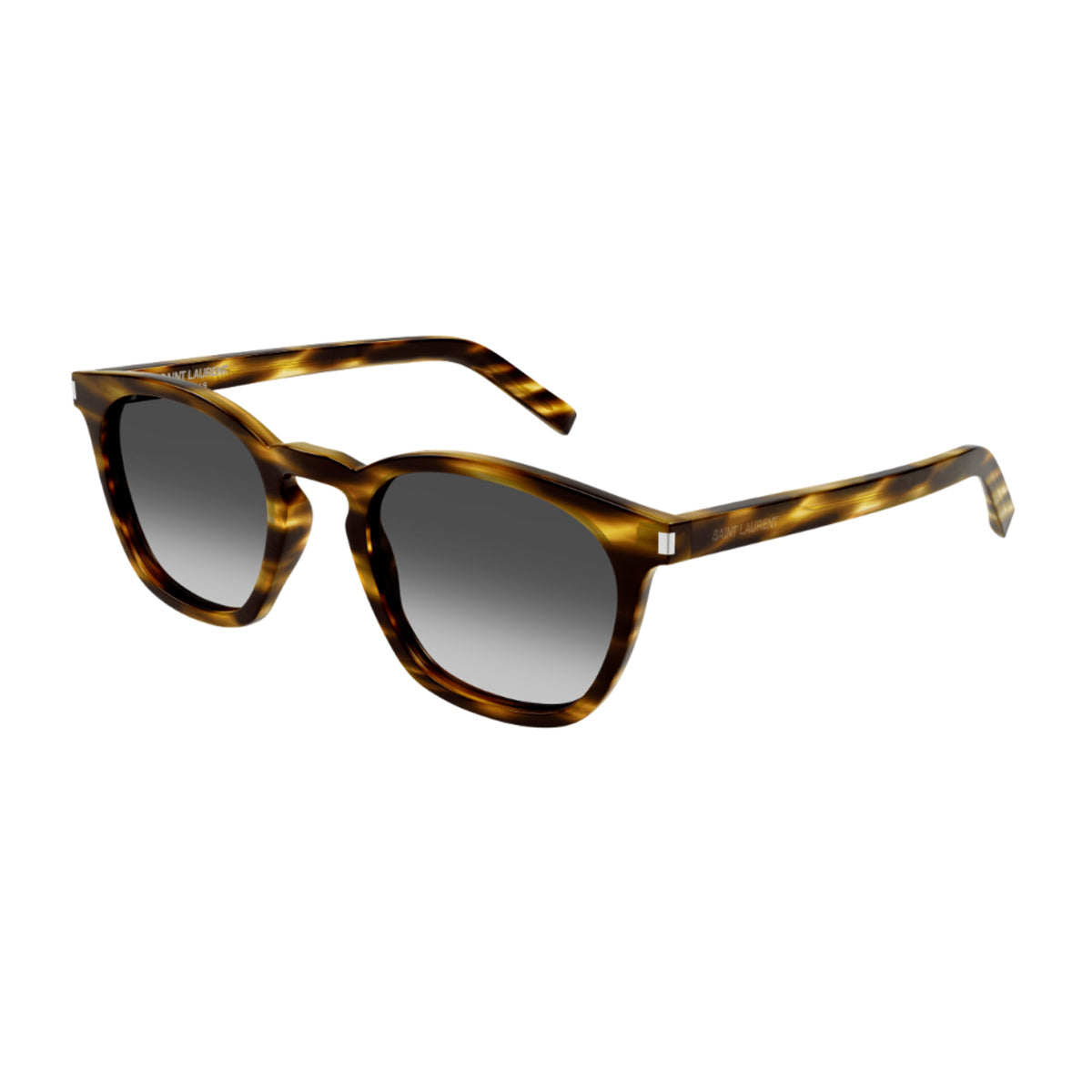 Saint Laurent SL 28 Linea Corner Angle 045 Light Havana Grey Recycled Acetate Occhiali Da Sole