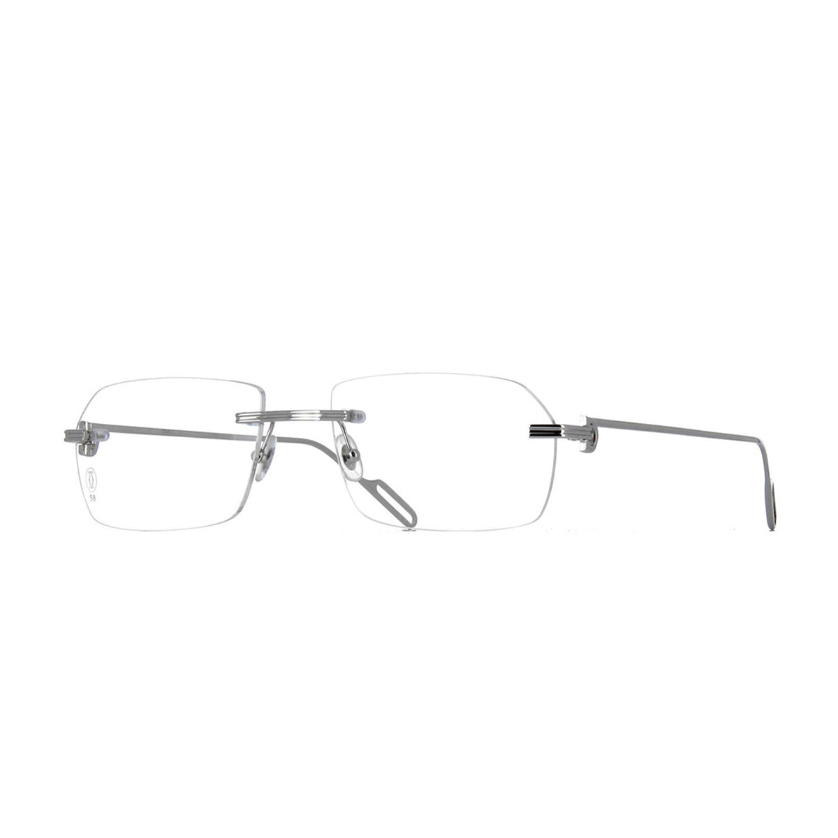 Cartier CT0162O C de 002 Silver Argento Metal Occhiali Da Vista