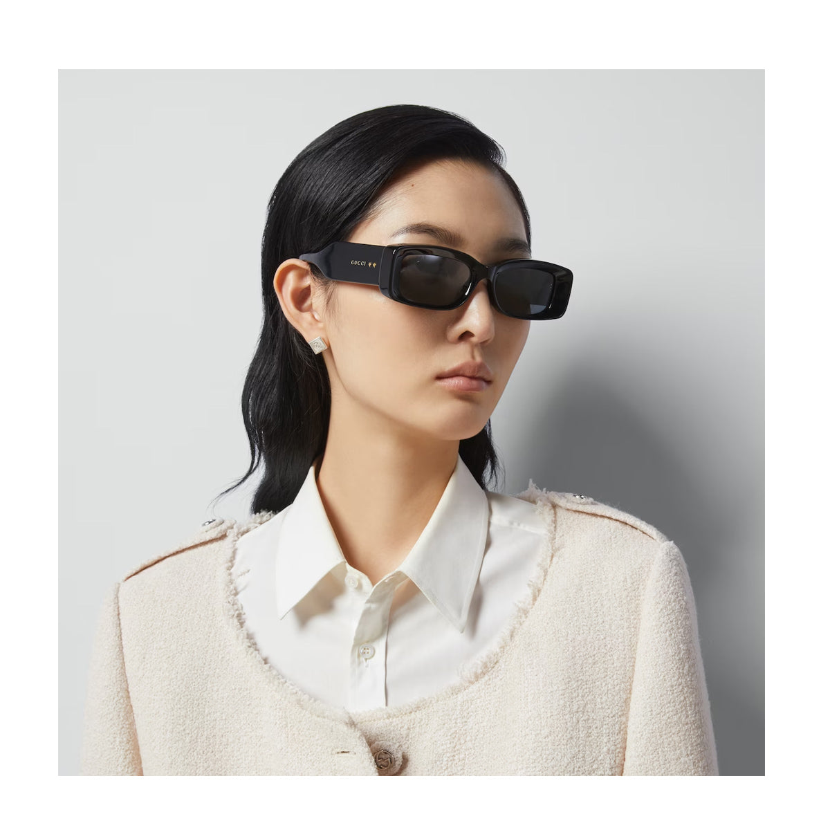 GG1528S 001 Nero Acetate Occhiali Sole