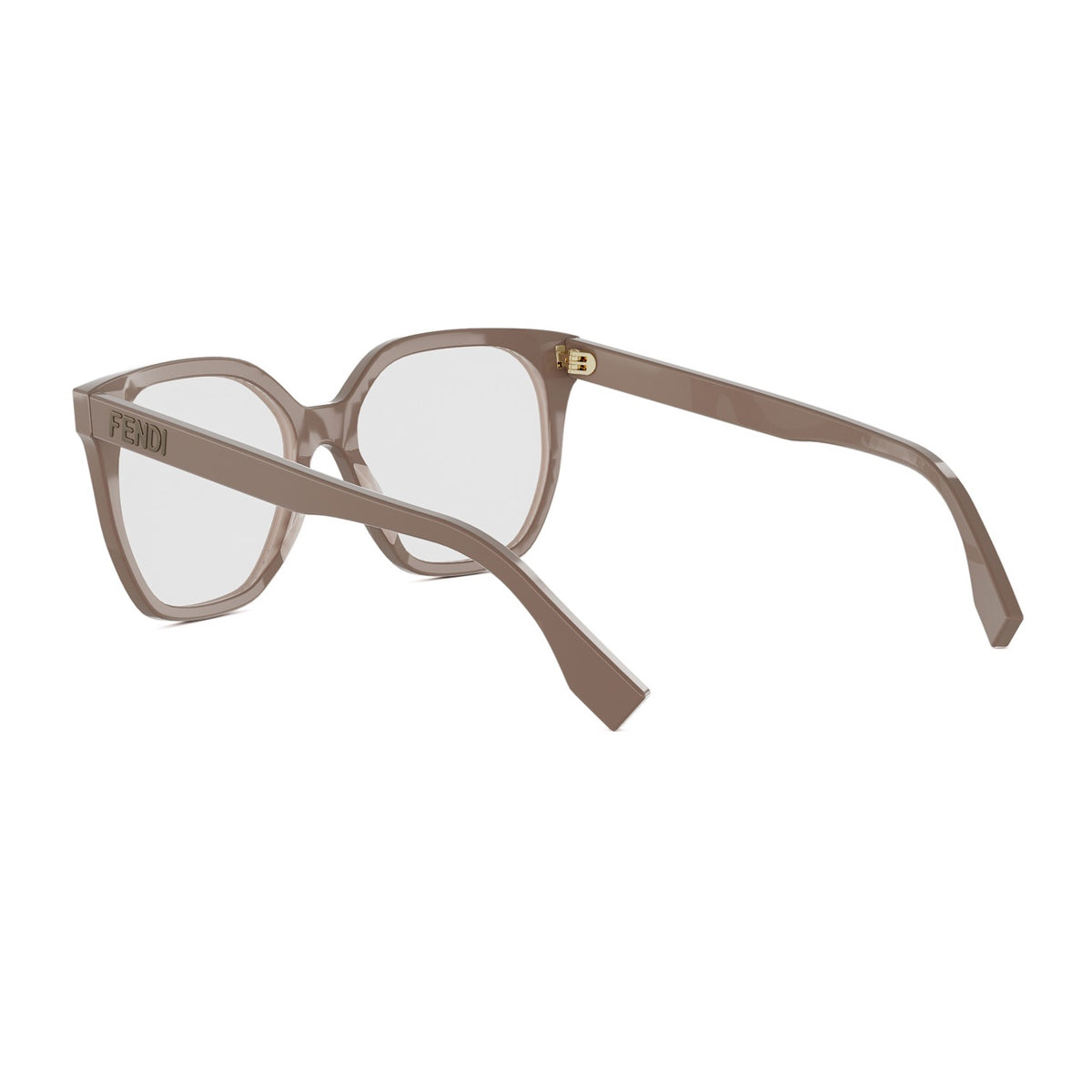 Fendi FE50087I Lettering 045 Marrone Chiaro Acetate Occhiali Da Vista