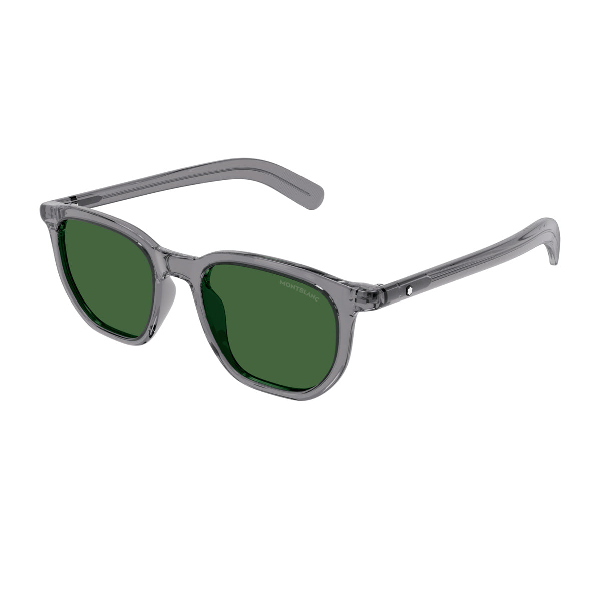 Montblanc MB0352S Linea Snowcap 003 Grey Green Grigio Injected Acetate Occhiali Da Sole