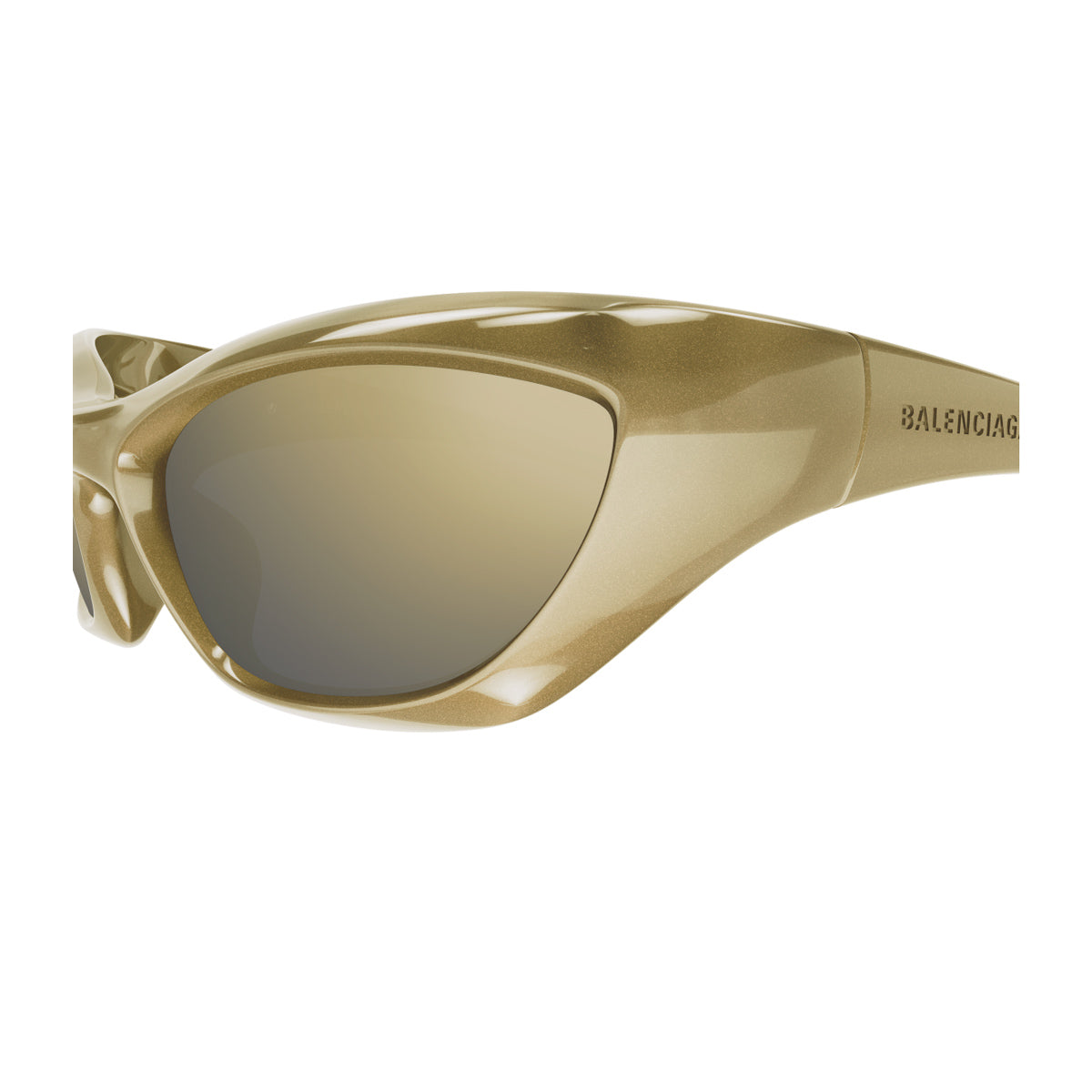Balenciaga Bb0463s Linea Extreme 002 Green Bronze Verde Oliva Bio Injection Occhiali Da Sole