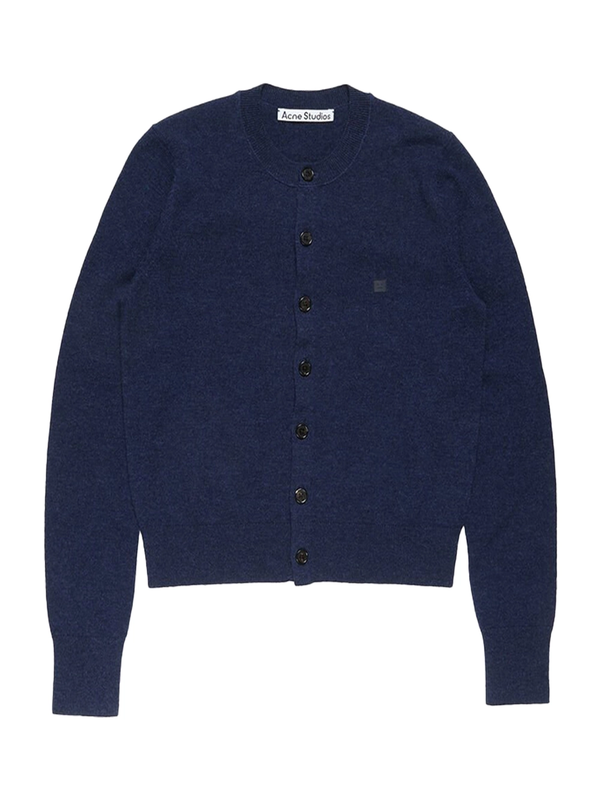 Acne Studios Women Fitted Cardigan Navy Melange >> Rtw