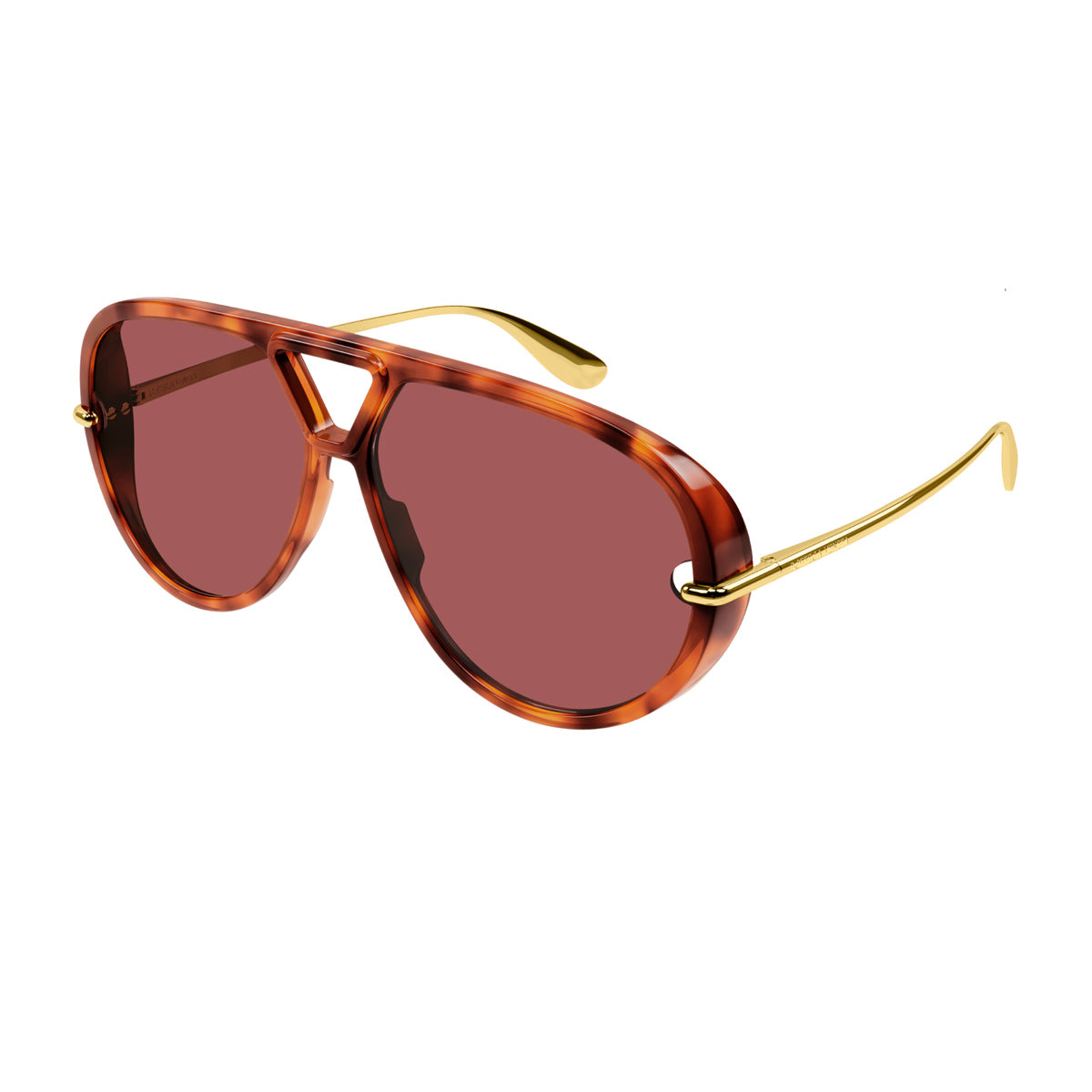 Bottega Veneta BV1274S Linea Unapologetic 003 Havana Gold Brown Marrone Recycled Acetate/metal Occhiali Da Sole