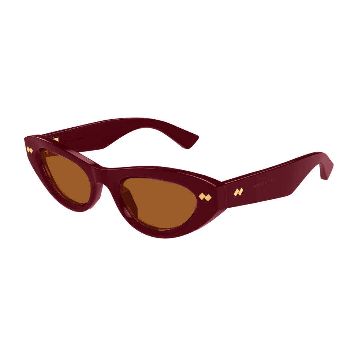 Bottega Veneta BV1350S Linea Ribbon 005 Burgundy Brown Bordeaux Recycled Acetate Occhiali Da Sole