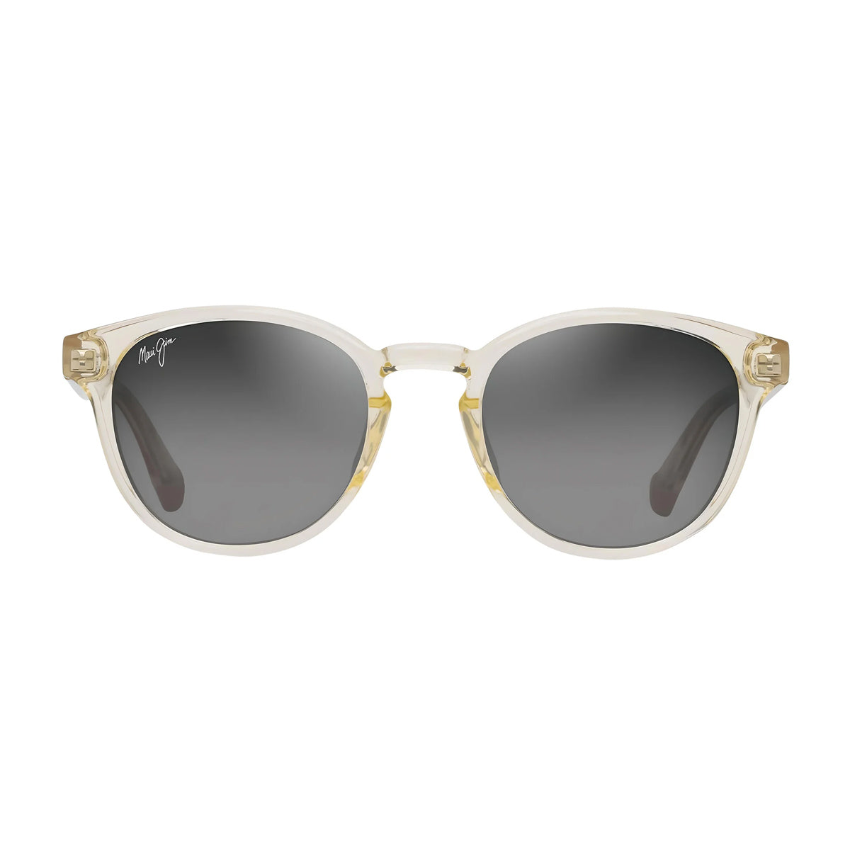 Maui Jim HIEHIE grey shiny trans y Trasparente Acetate Occhiali Sole