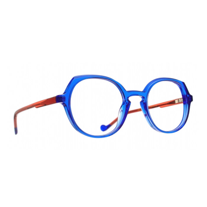 Tete À Lunettes by Caroline Abram Mini Bunny 1060 Blue Orange Blu Acetate Occhiali Da Vista