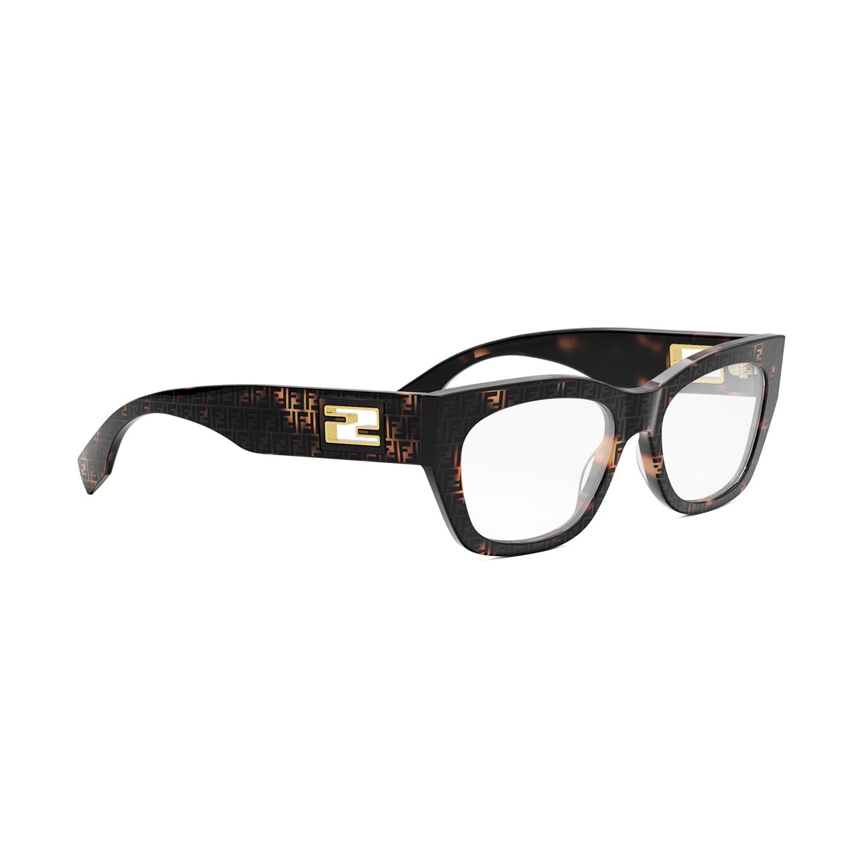Fendi FE50082I Baguette 055 Havana Marrone Acetate Occhiali Da Vista