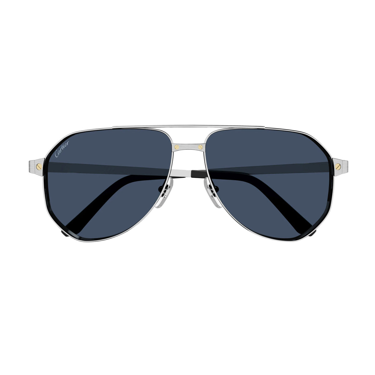 CT0461S Santos de Cartier 002 Argento Metal Occhiali Sole