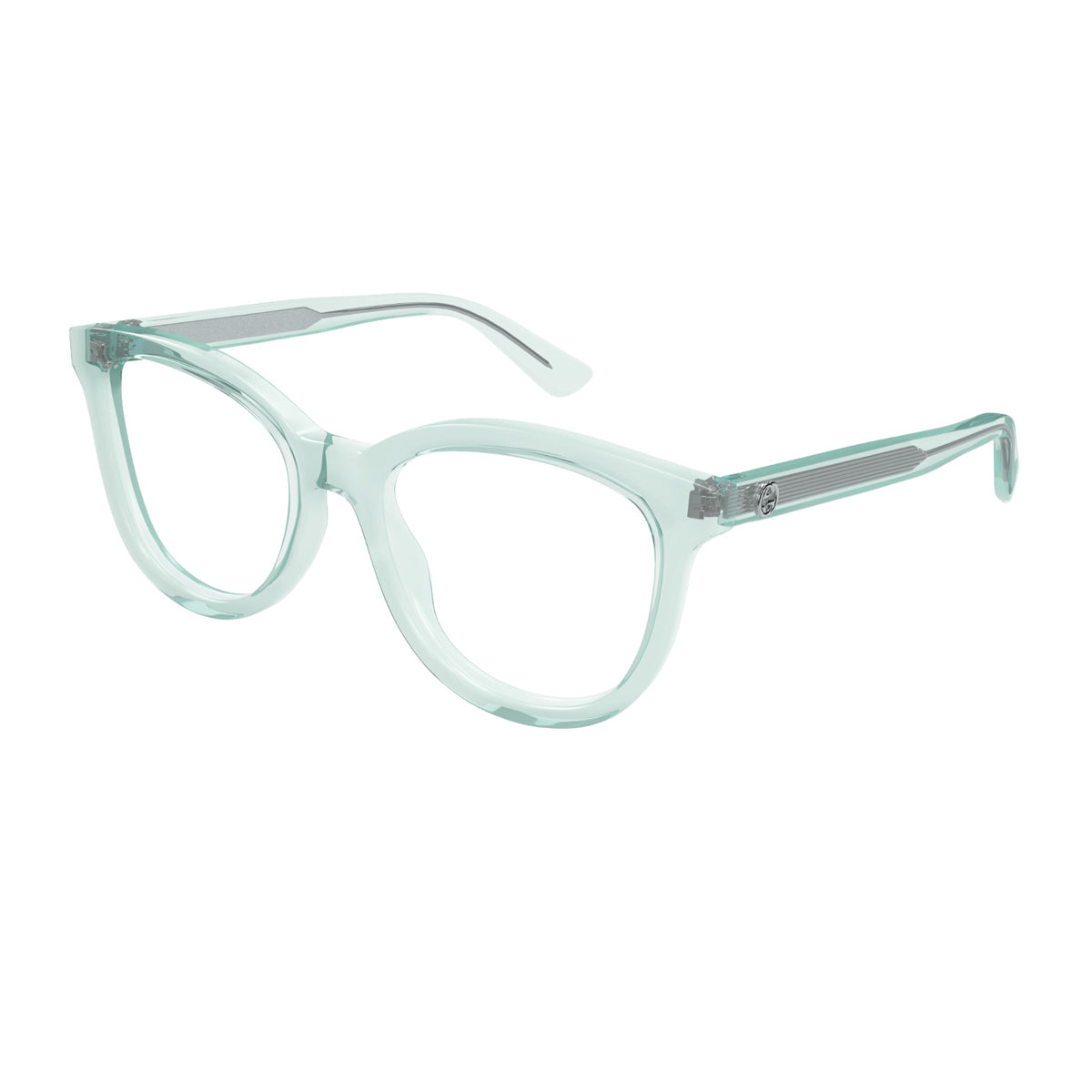 Gucci GG1687O Linea GG LOGO 004 Green Trasparent Verde Recycled Acetate Occhiali Da Vista