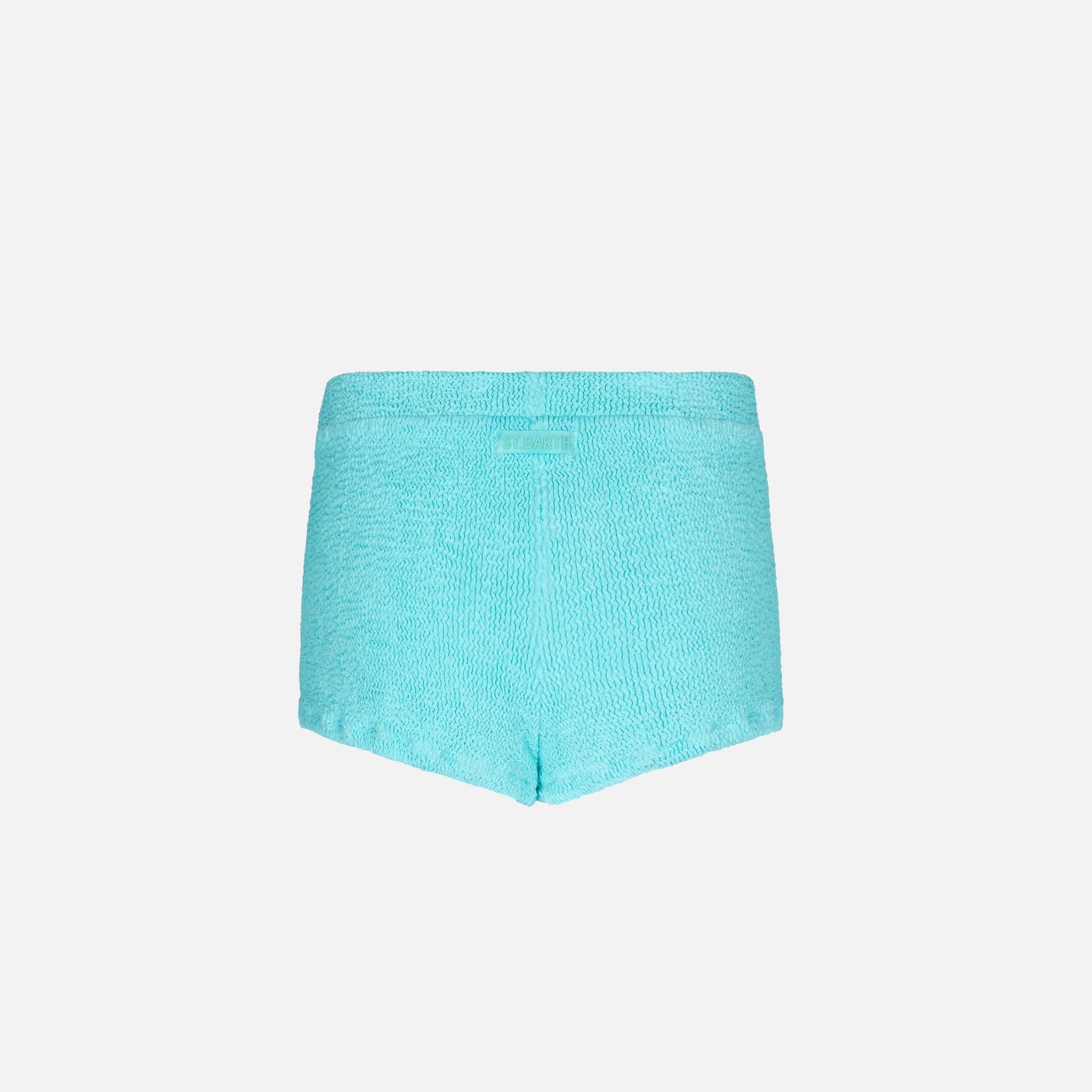 Girl Water Green Crinkle Shorts Pant