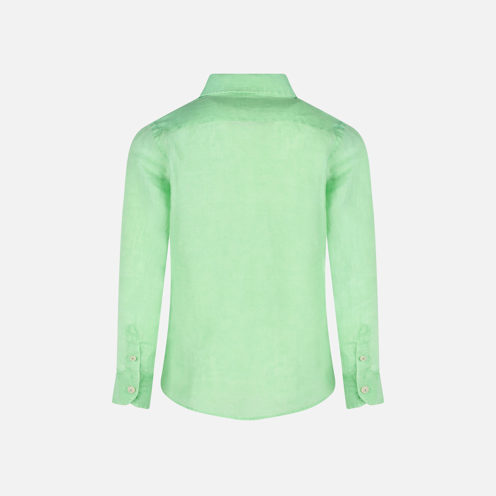 Water Fluo Green Kid Linen Shirt Agnes __single__
