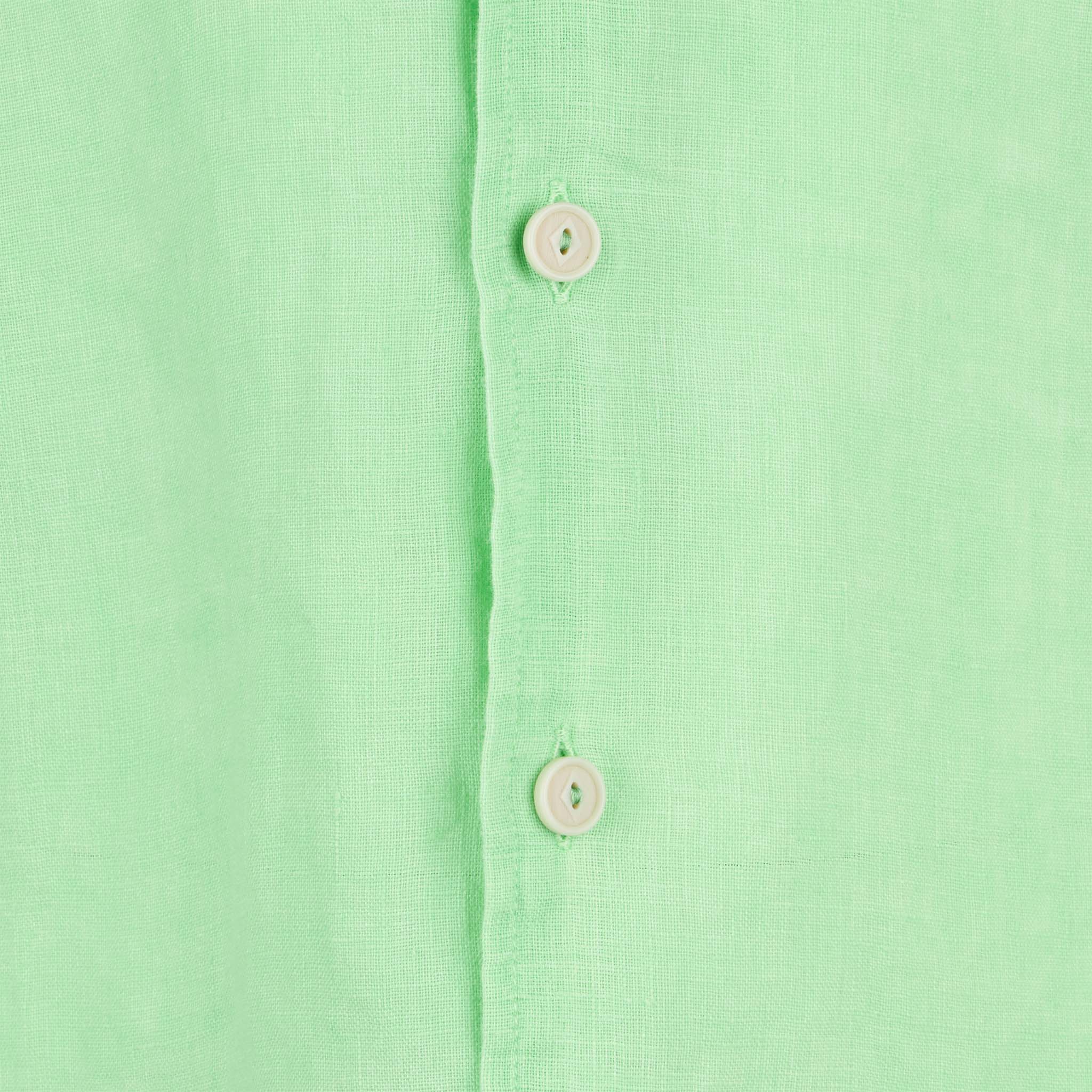 Water Fluo Green Kid Linen Shirt Agnes __single__