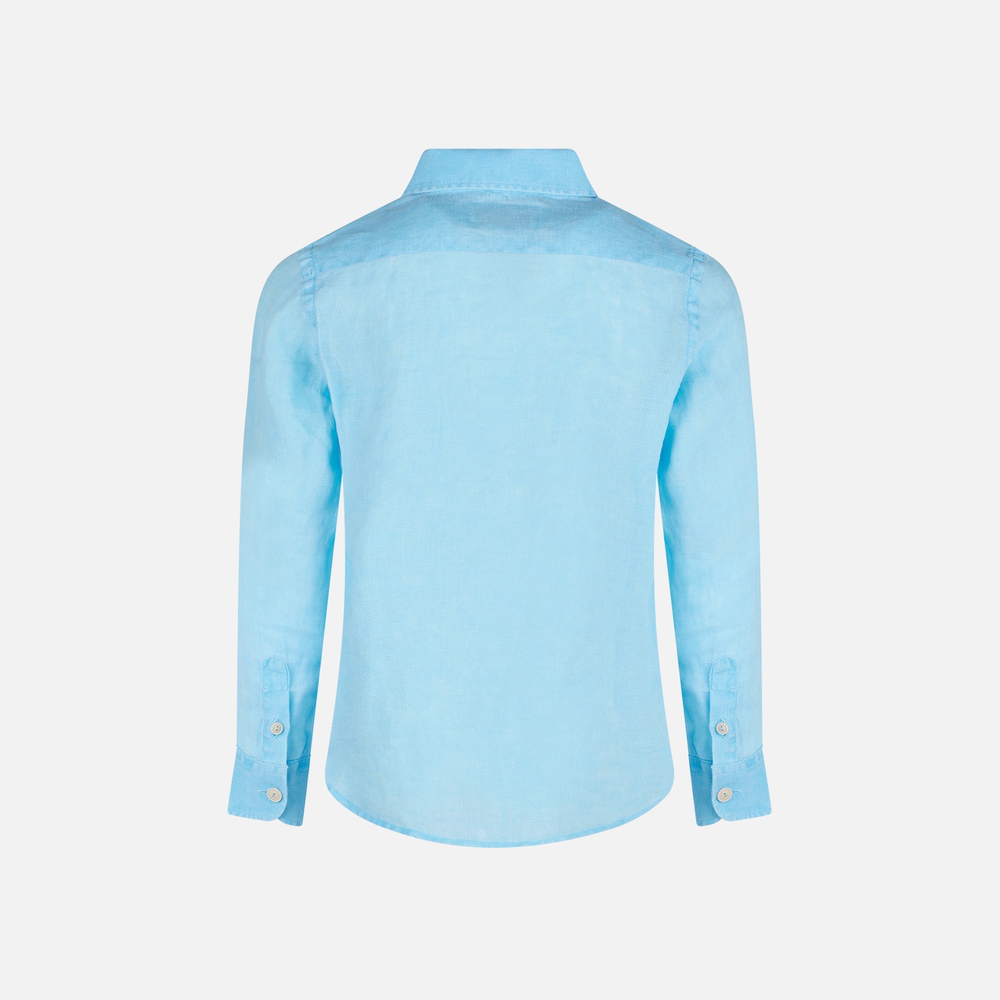 Water Light Blue Kid Linen Shirt Agnes Sky