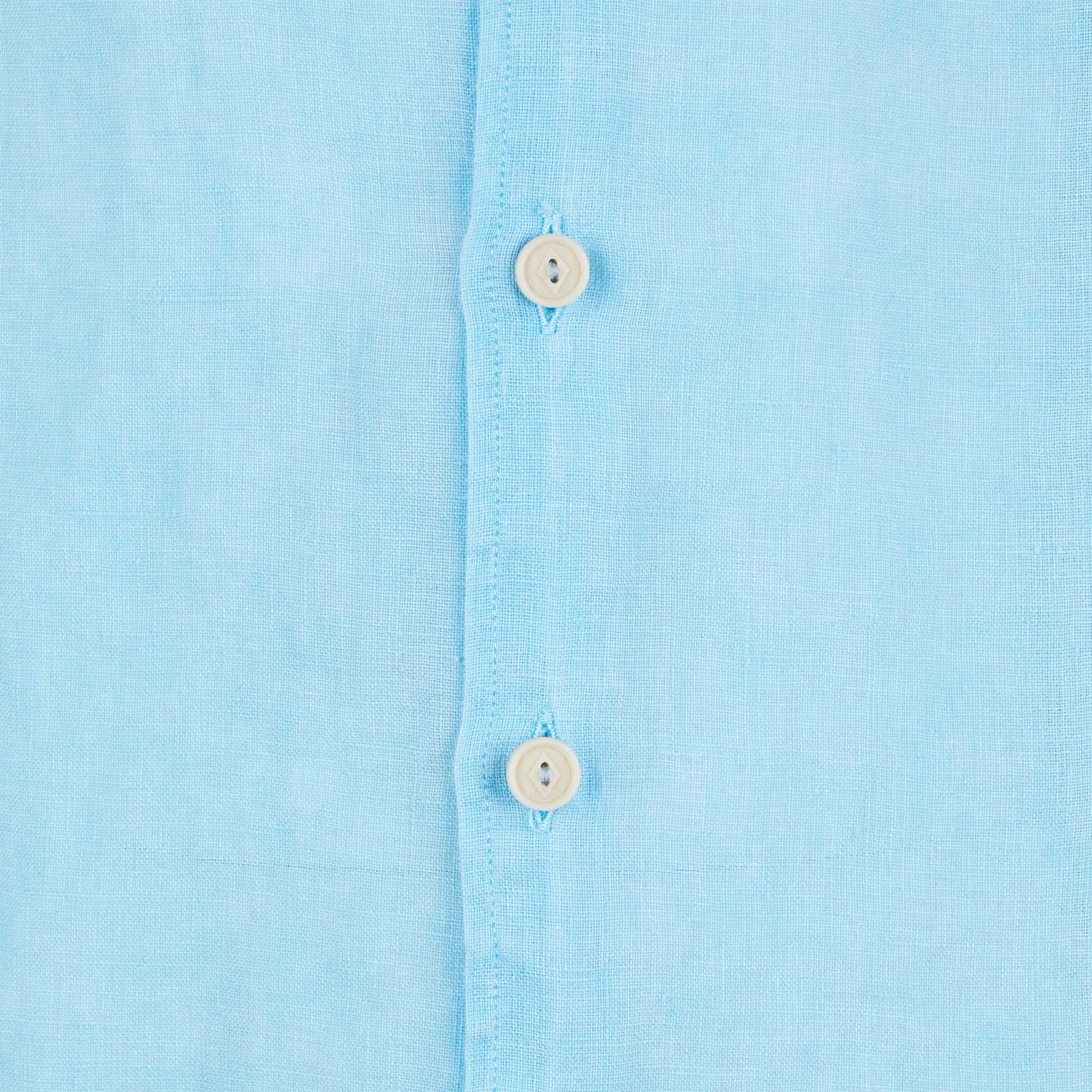 Water Light Blue Kid Linen Shirt Agnes Sky