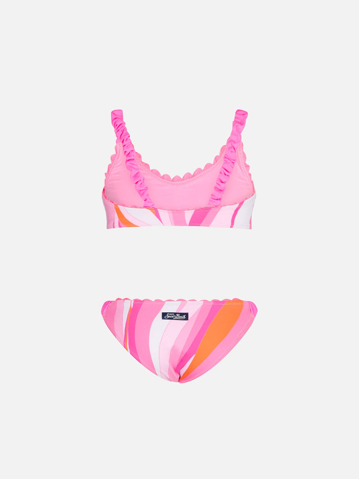 Girl Bralette With Wave Print __single__ Bikini