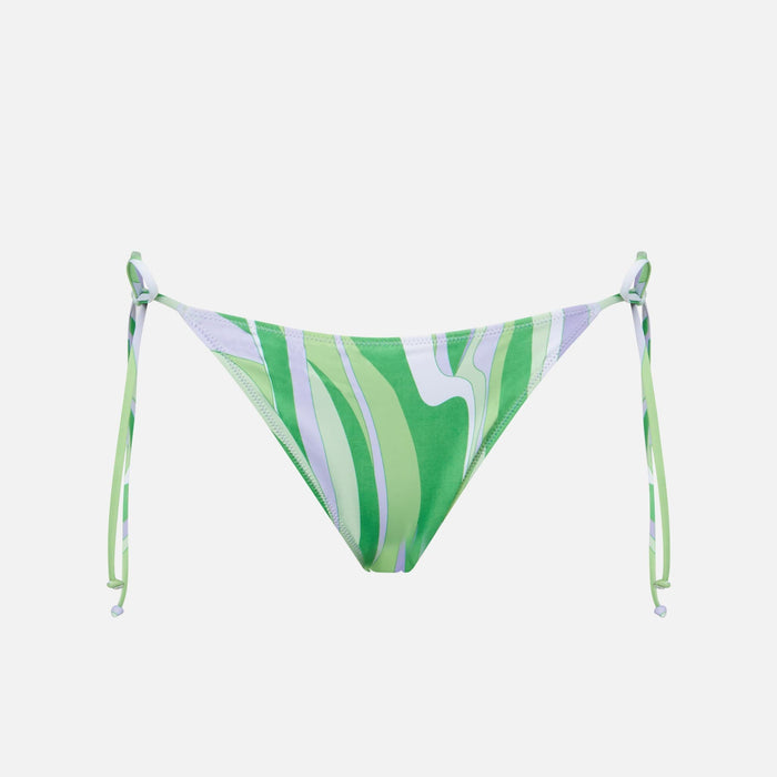 Multicolor Wave Marielle Swim Briefs Green Bottom
