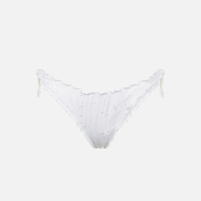 Moon White Sangallo Bikini Briefs Bottom