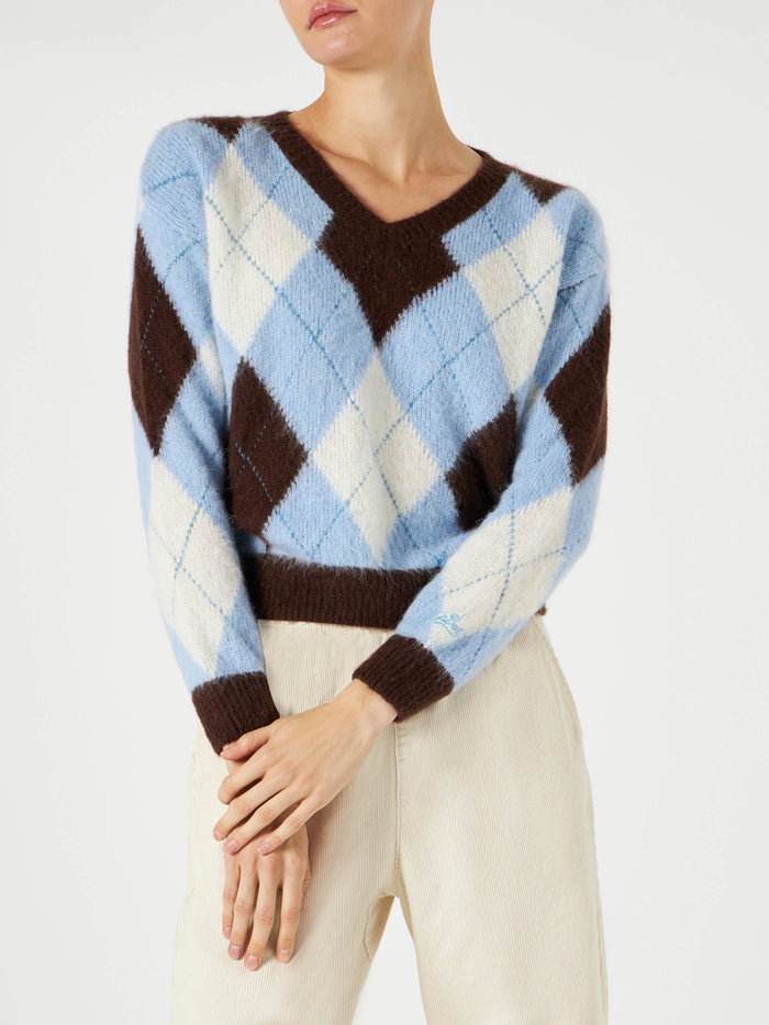 Argyle Annecy Soft Cropped Sweater