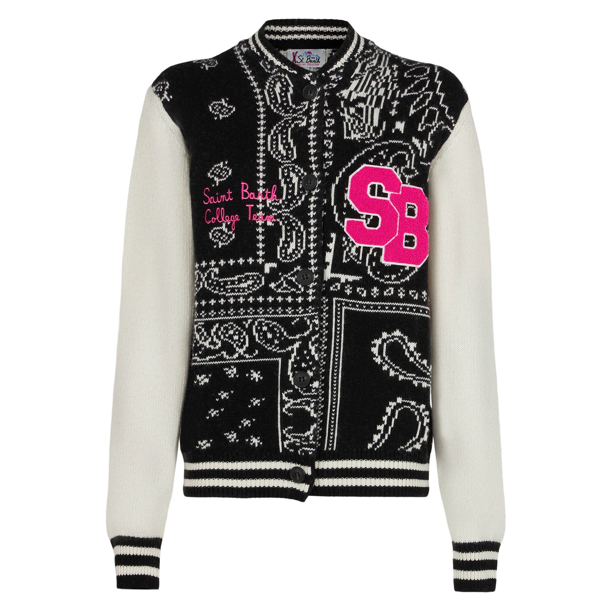 College Jacket Benjamin With Bandana Print __single__ Knitwear