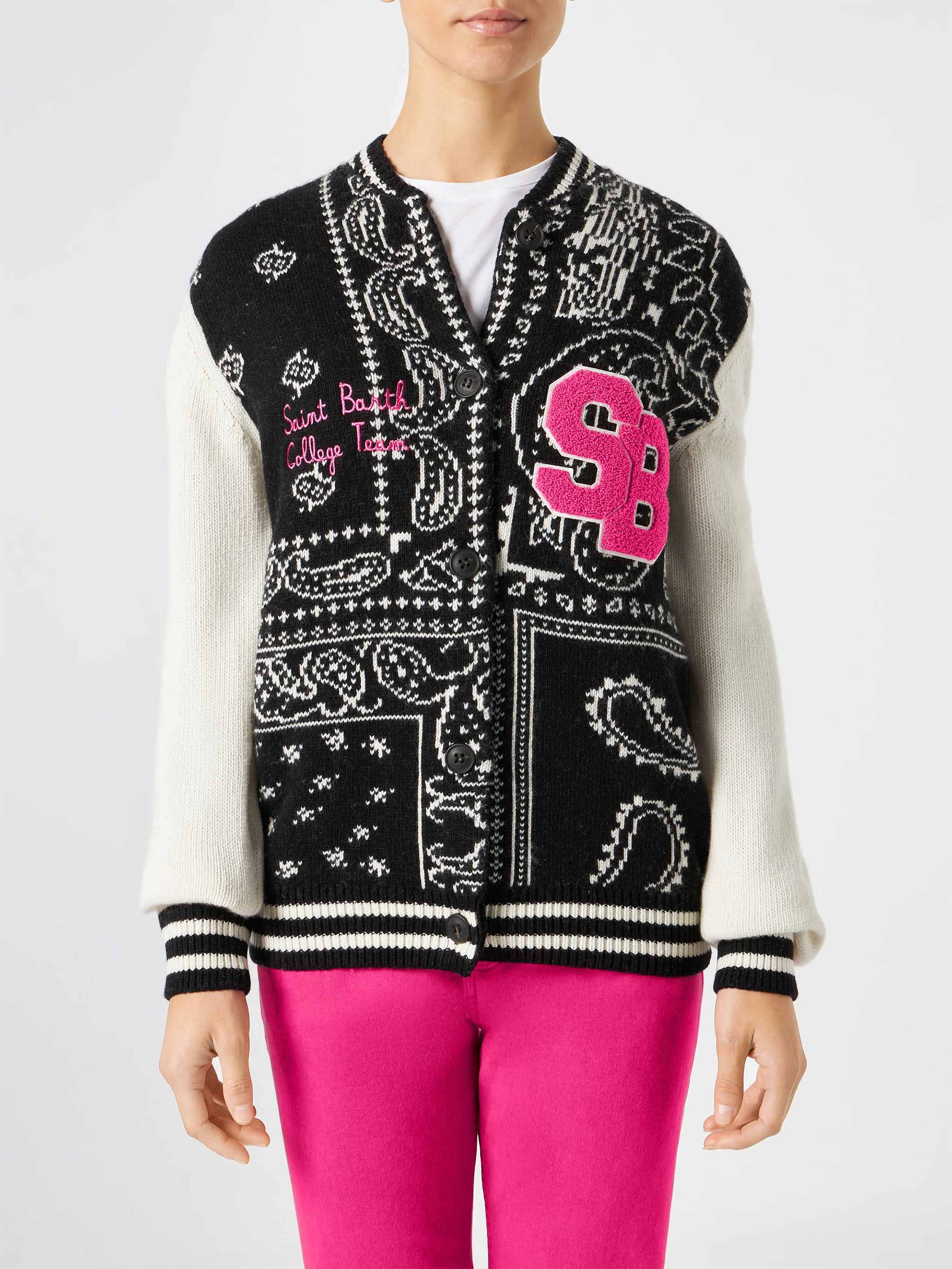 College Jacket Benjamin With Bandana Print __single__ Knitwear