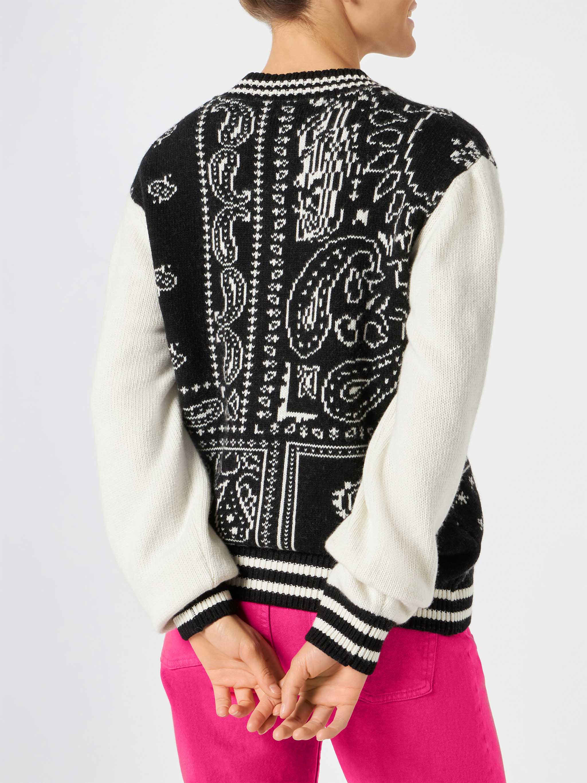 College Jacket Benjamin With Bandana Print __single__ Knitwear