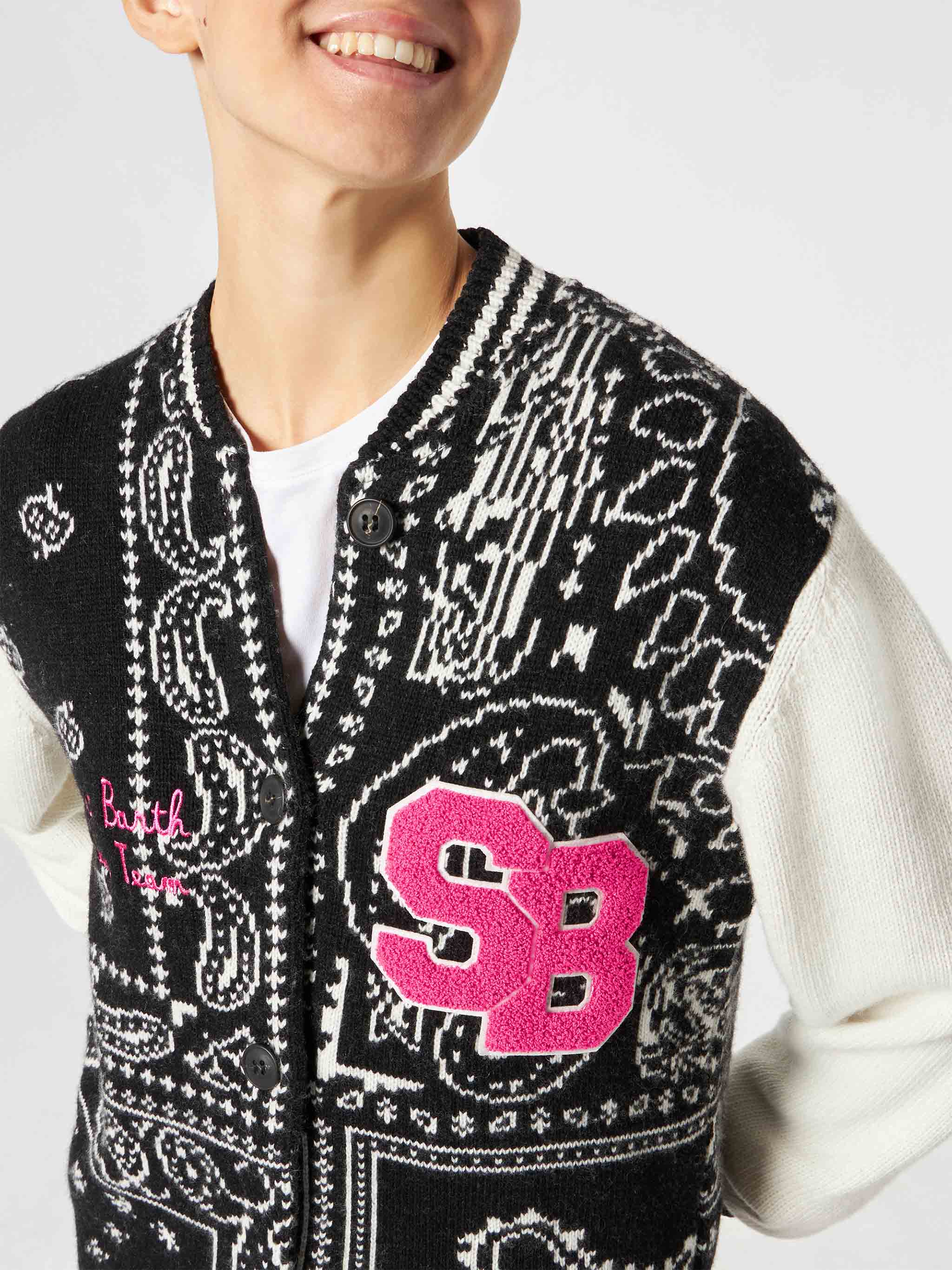 College Jacket Benjamin With Bandana Print __single__ Knitwear